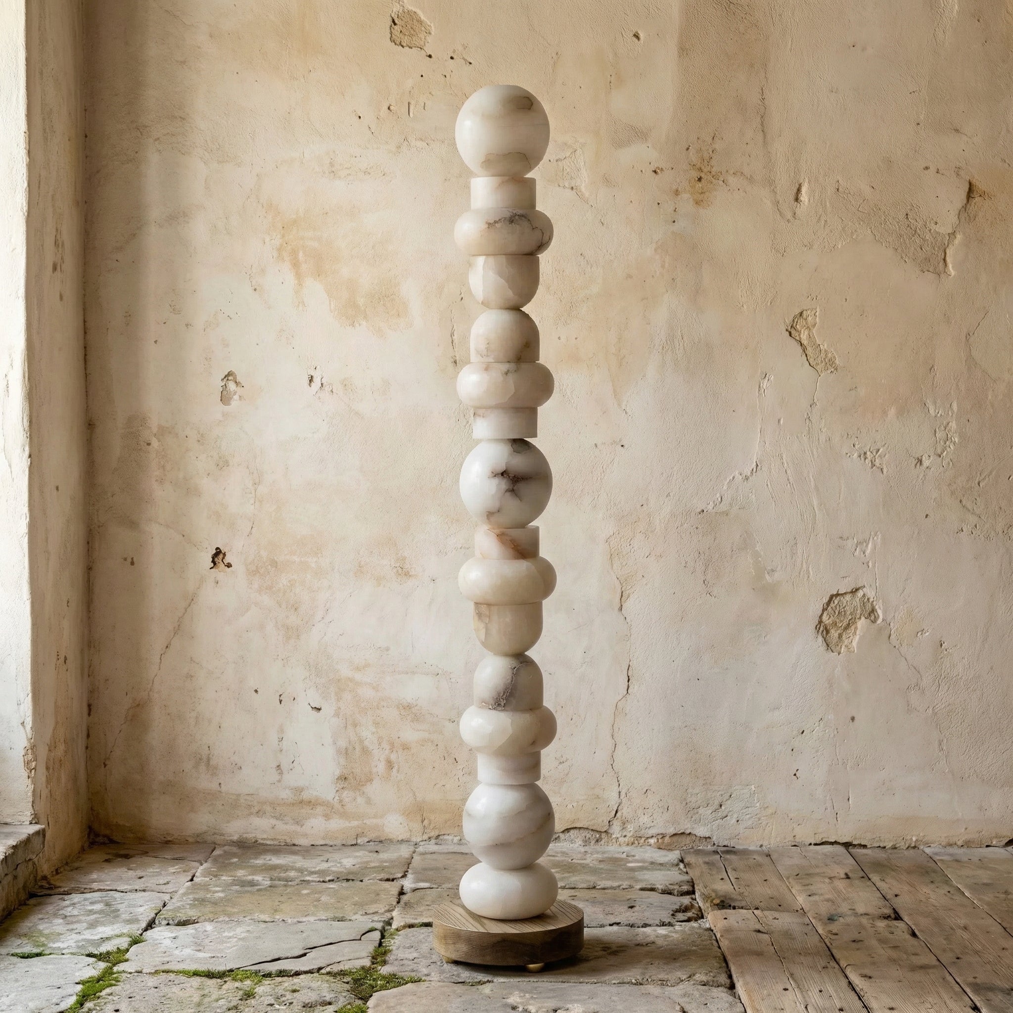 ALABASTER COLUMN FLOOR LAMP | DESIGN KPO98 GRENALDI - Floor Lamps