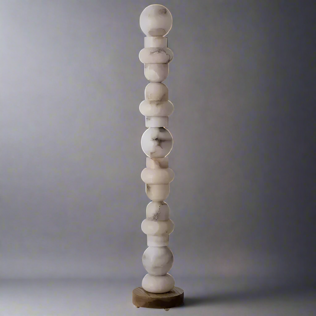 Totem Alabaster Floor Lamp | Real Luxury Marble for High-end Interiors - Lamps