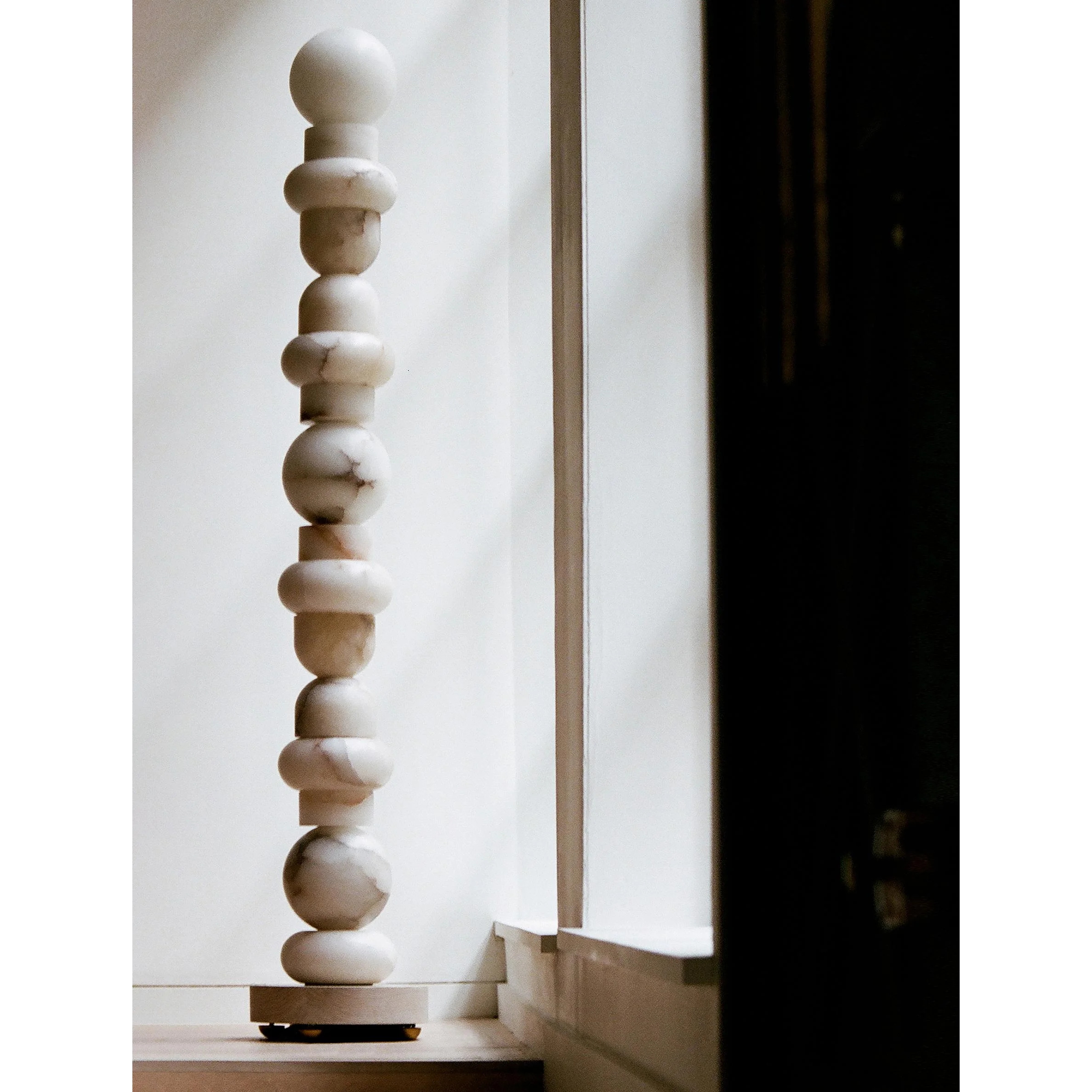 Totem Alabaster Floor Lamp | Real Luxury Marble for High End Interiors