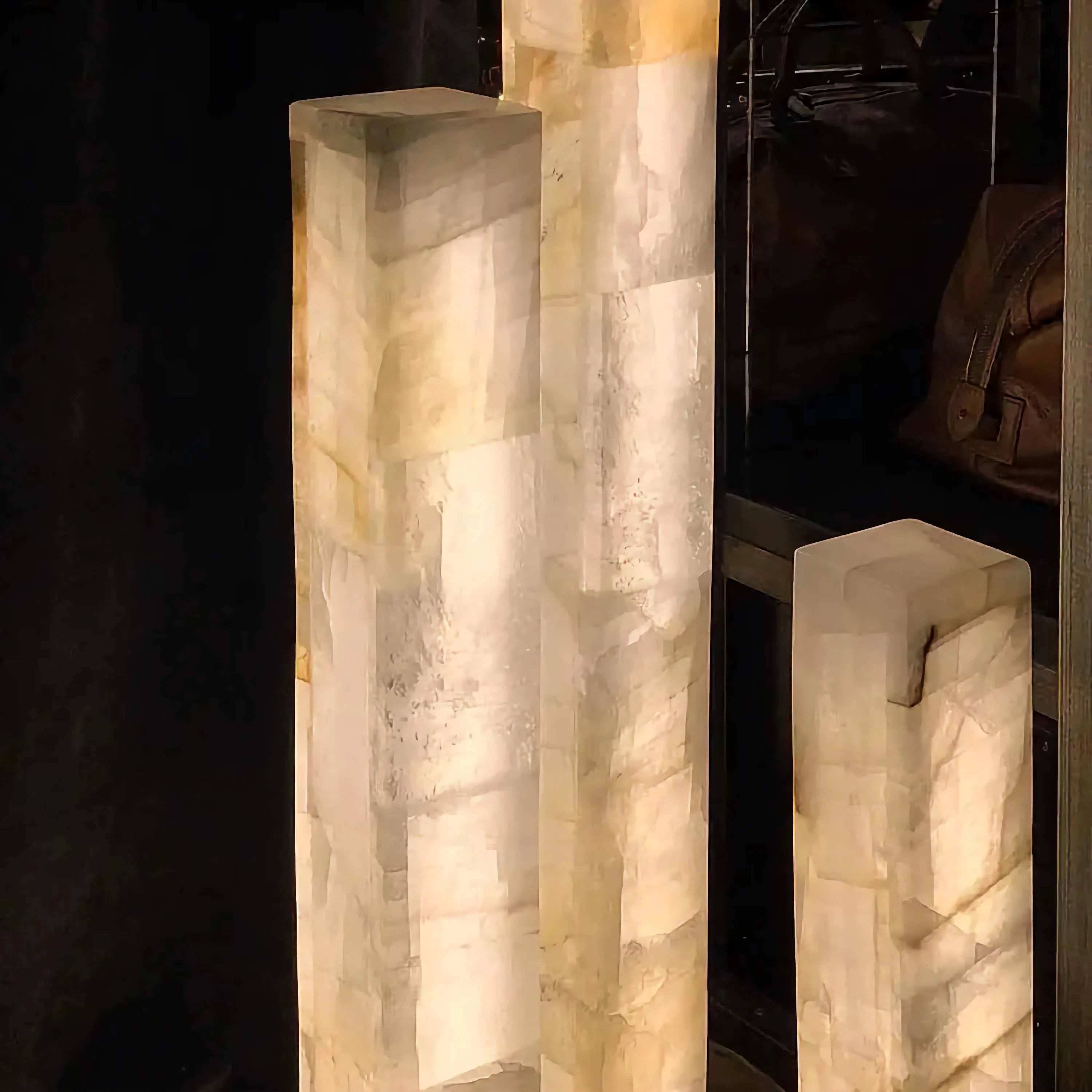 Alabaster Floor Lamp – Column Sculptural Stone for Living Room Modern Designer Casalolalights Luxury Lamps Interior