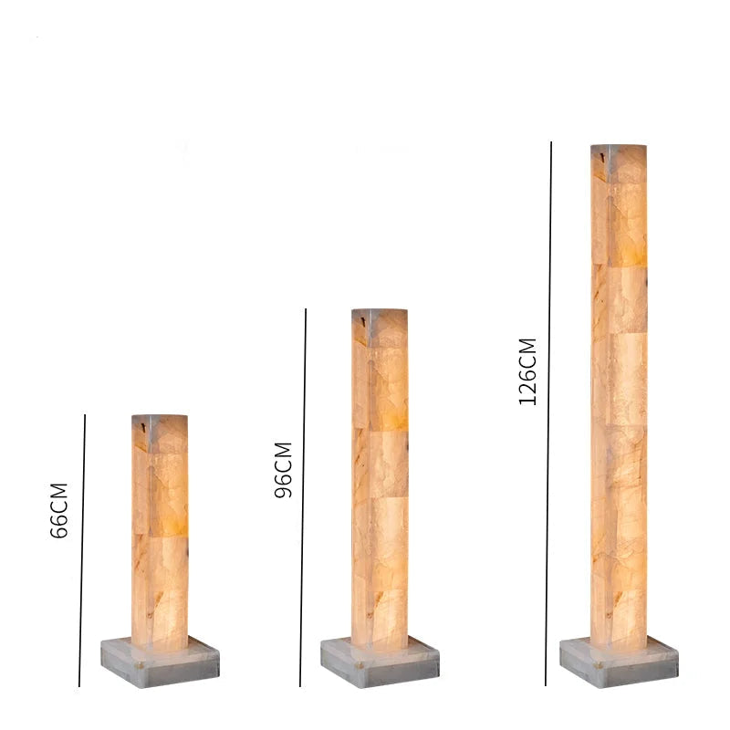 Translucent Alabaster Column Floor Lamp | Atelier Vento Modern Ul-listed Commercial-grade