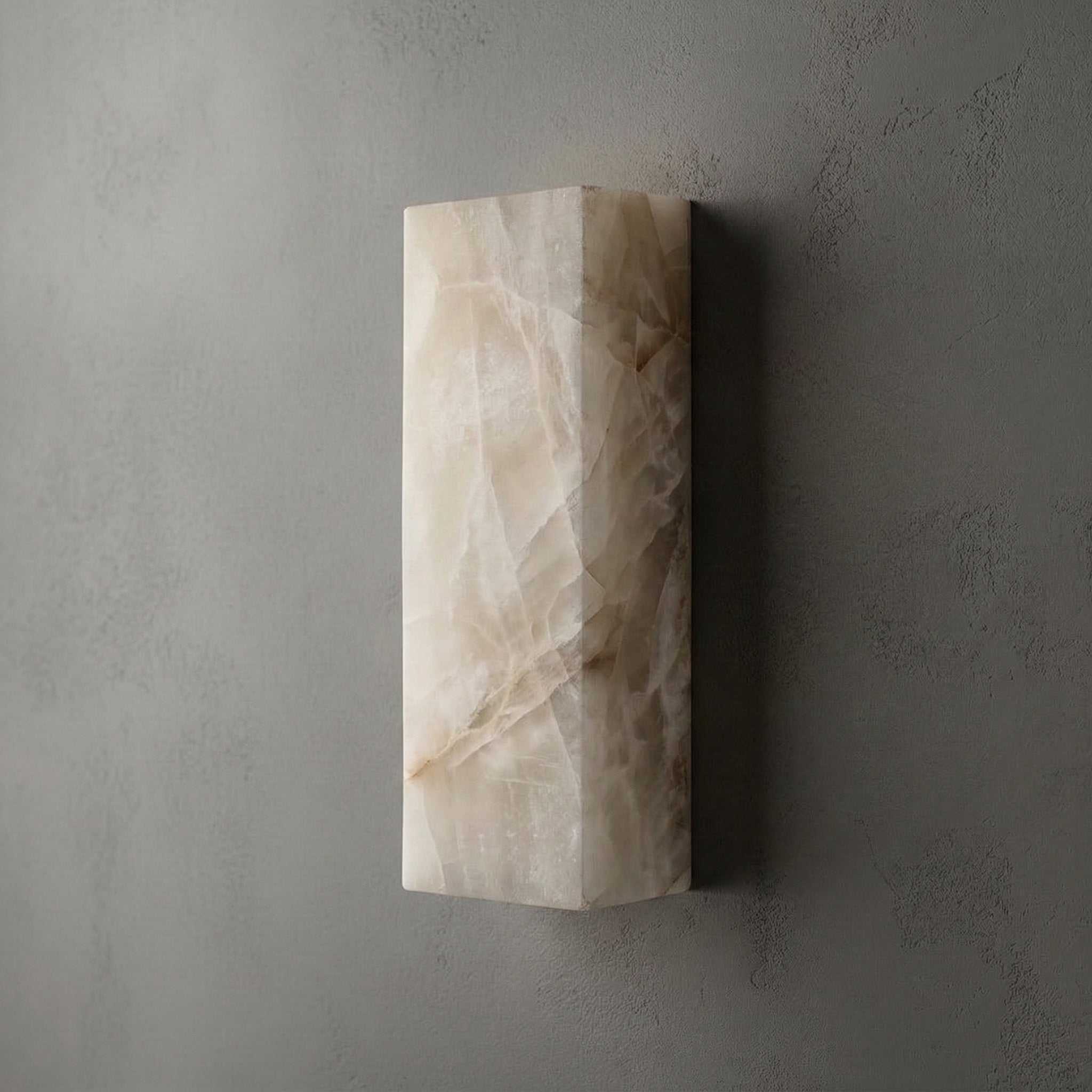 Luxury Alabaster Column Wall Light with Copper Base – Modern Stone Sconce Casalolalights Luxury Lamps for Interior