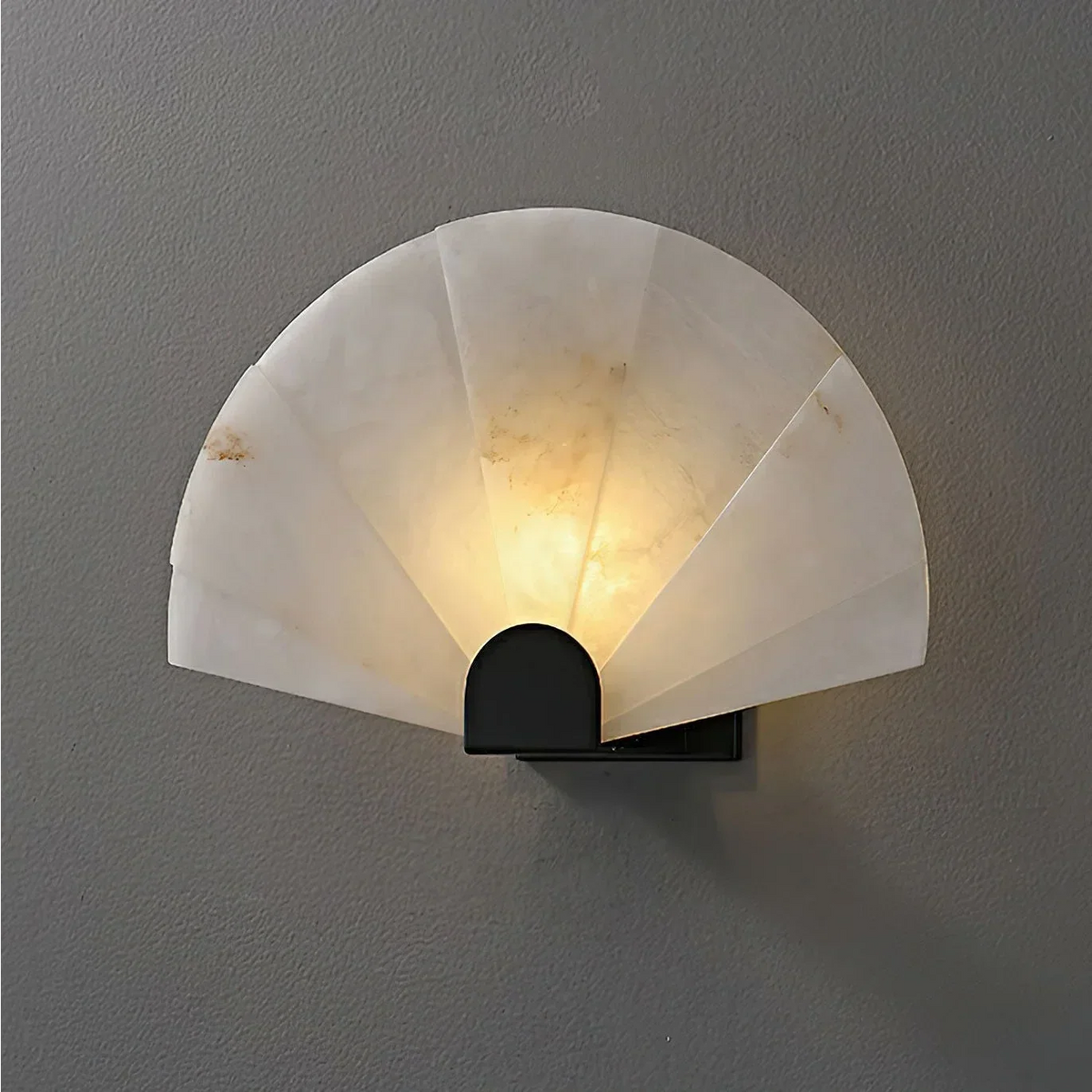 Genuine Alabaster Fan Wall Sconce | Console Light Bedside Pair Hallway E12 or E14 Bulb Casalola Lights Luxury Lamps