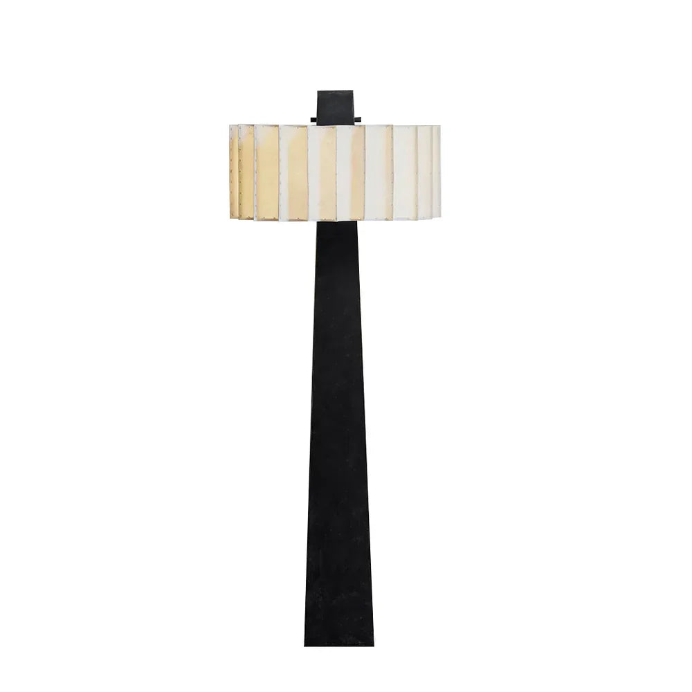 Luxury Floor Lamp for Living Room Marble Lampshade & Black Iron Base