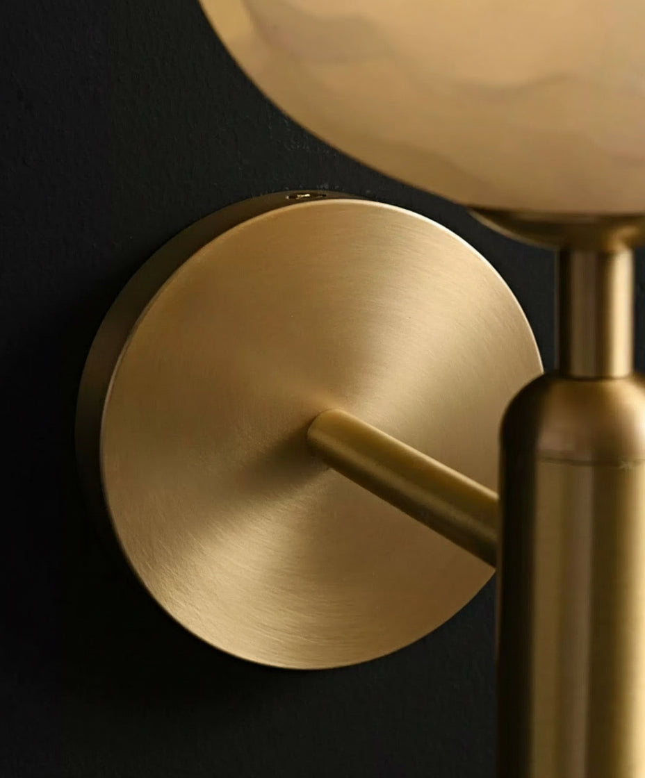 Genuine Alabaster Tulip Wall Sconce Brass | Up Light for Hallway Powder Room Dimmable Casalola Lights Luxury Lamps