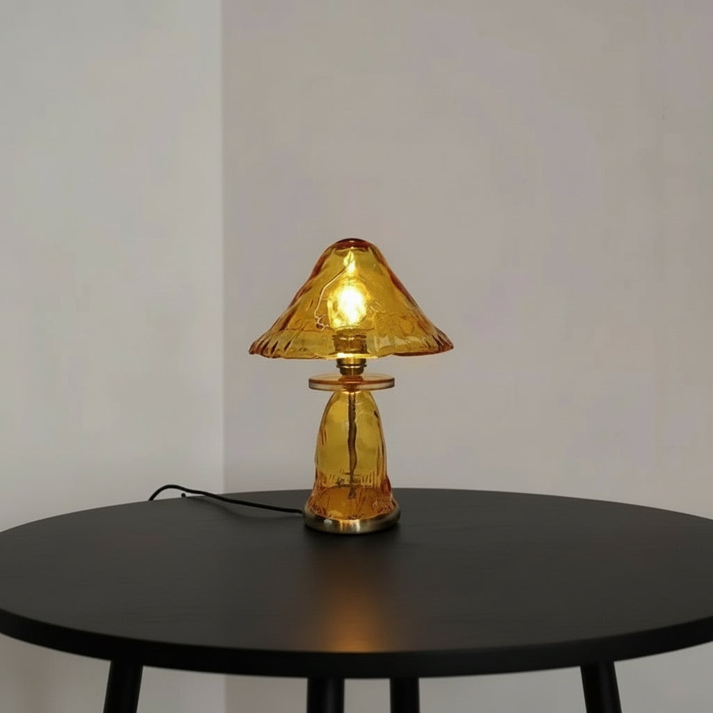 Amber Glass Mushroom Lamp | Clhlgd6571