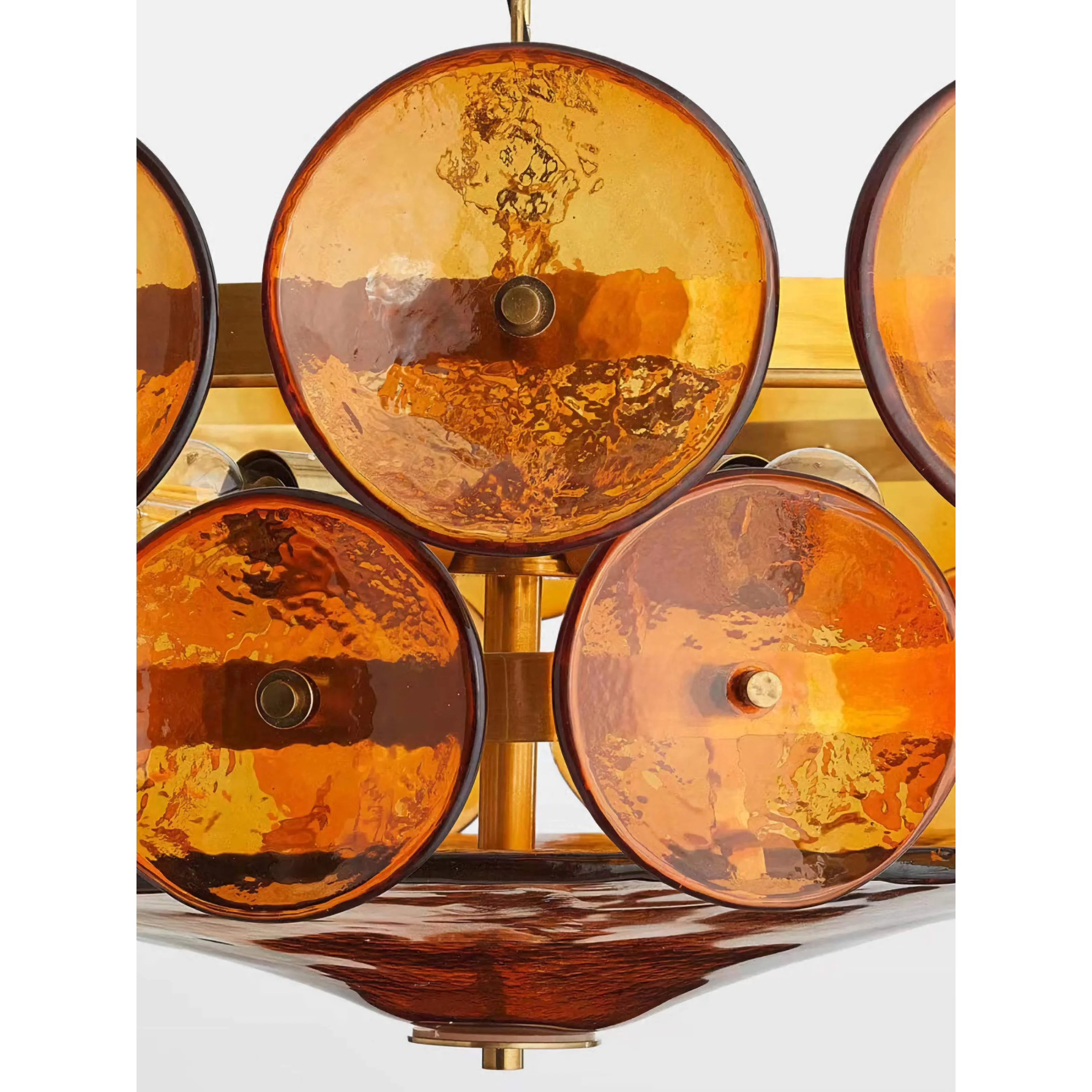 Atelier Crafted Amber Murano Glass Chandelier | Statement Lighting