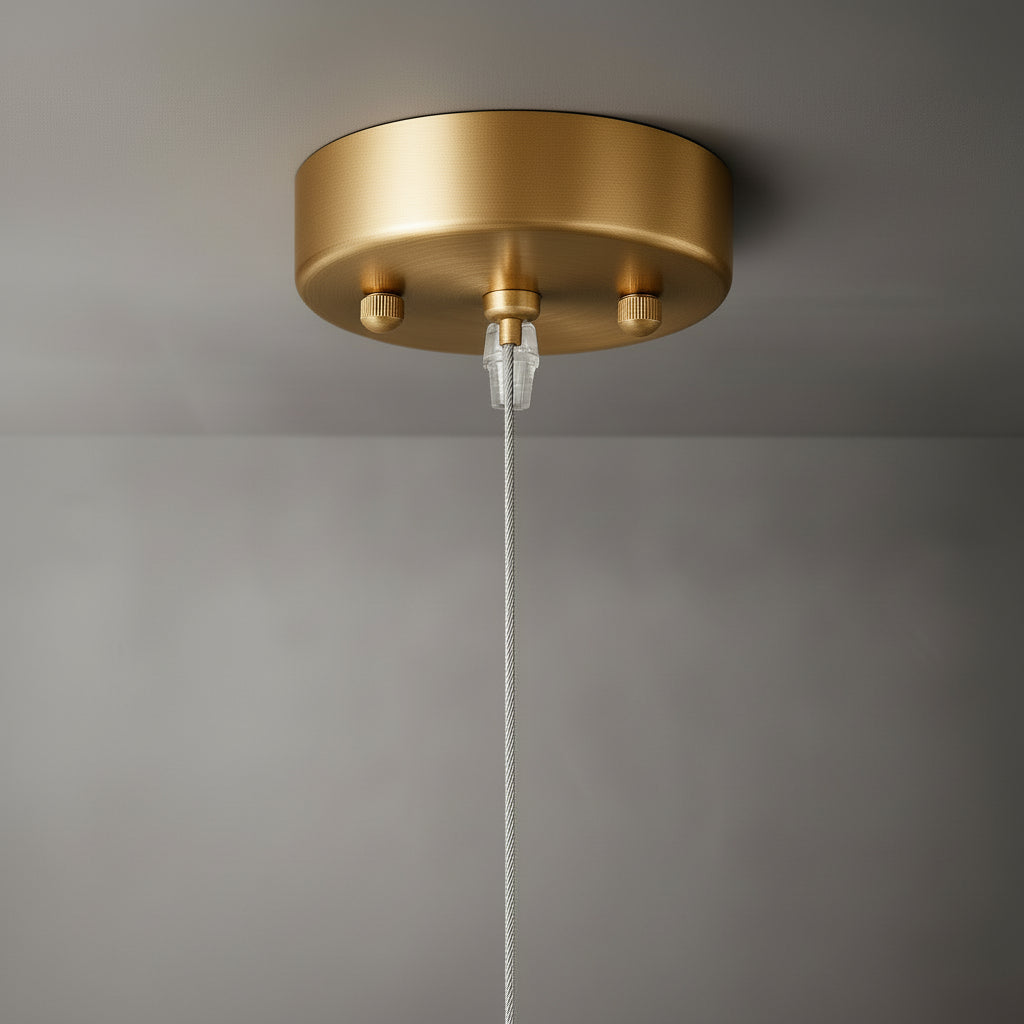Amber K9 Crystal & Solid Copper Pendant Light | Art Deco Glamour Cylinder | 14cm Diameter (53cm or 90cm Tall)
