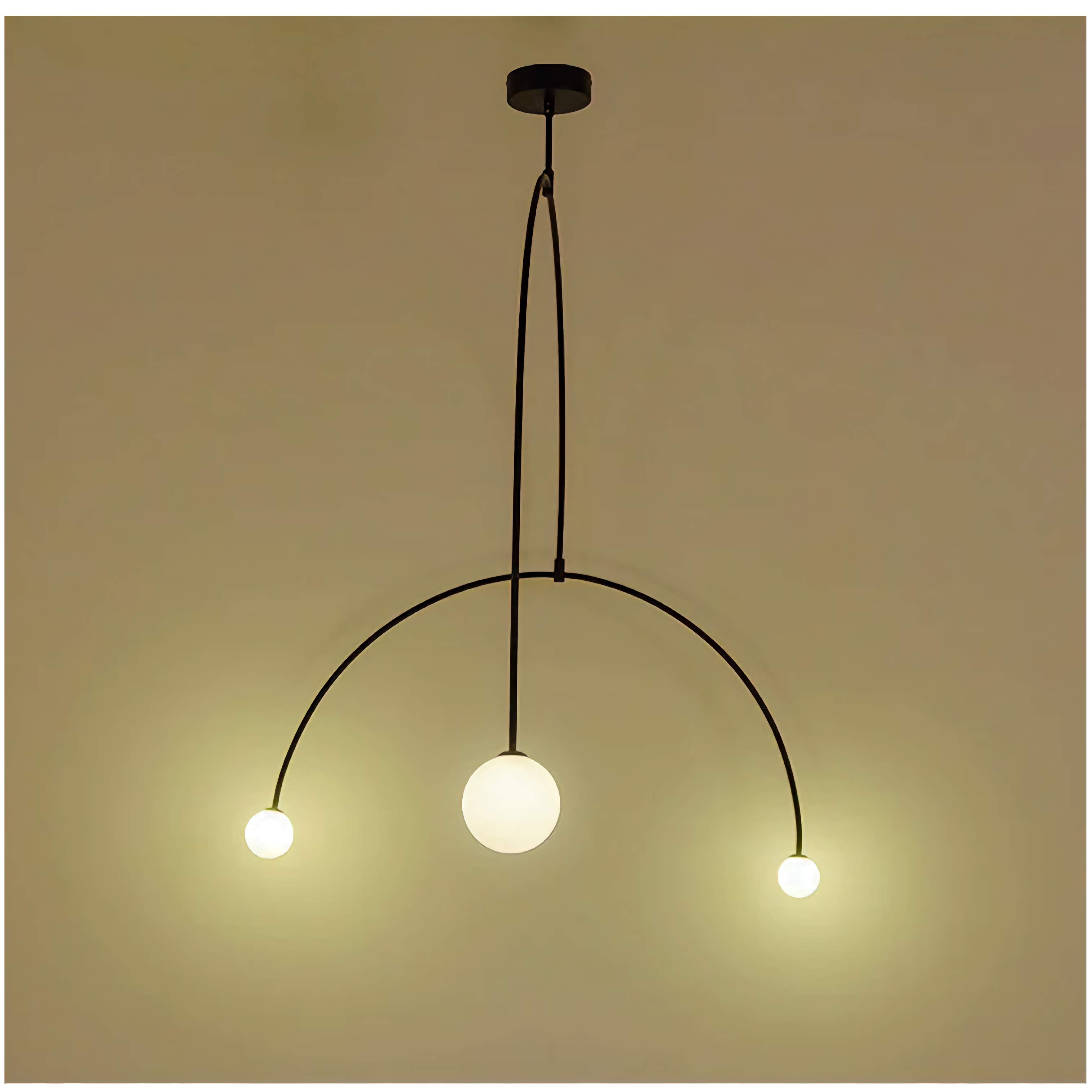Black Arc Pendant Lights | Minimalist Curved Hanging Lamp or Gold Dining Table & Kitchen Island Casalolalights Luxury