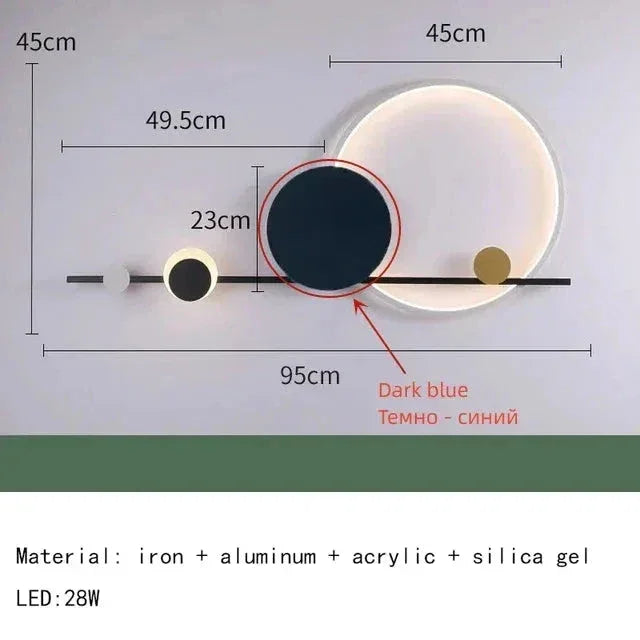 Modern Chic Wall Lamp | Contemporary Art Decor Lighting for Living Room Bar Commercial - Sconces