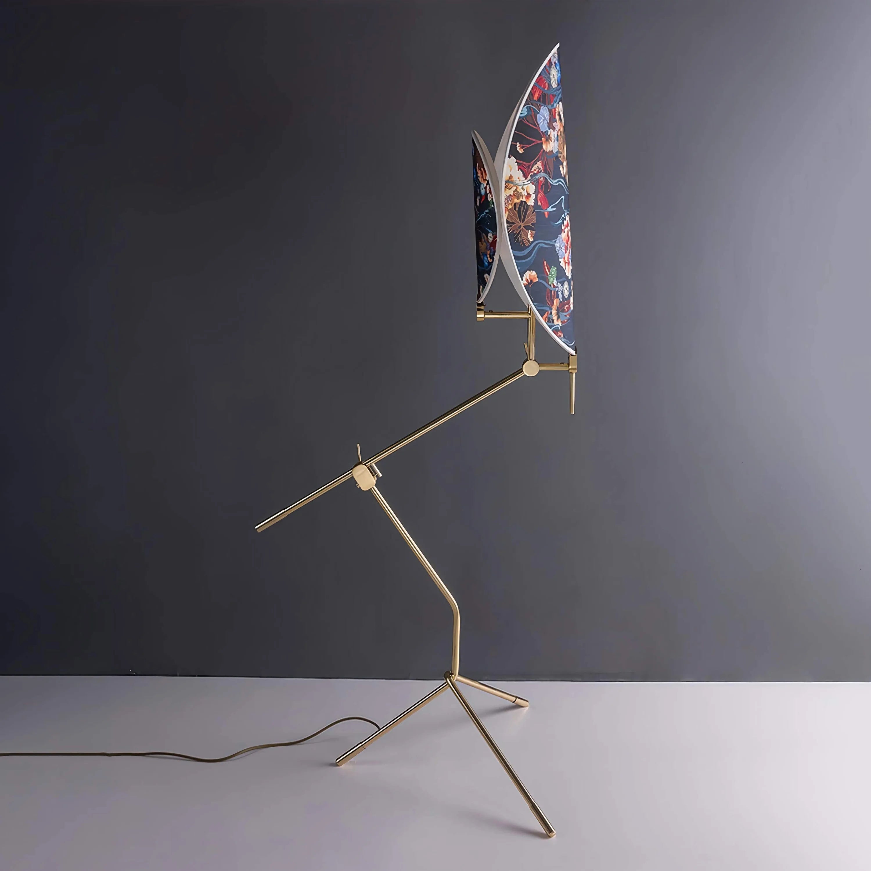 Shop for Floor Lamps Unique Fabric & Copper Akira