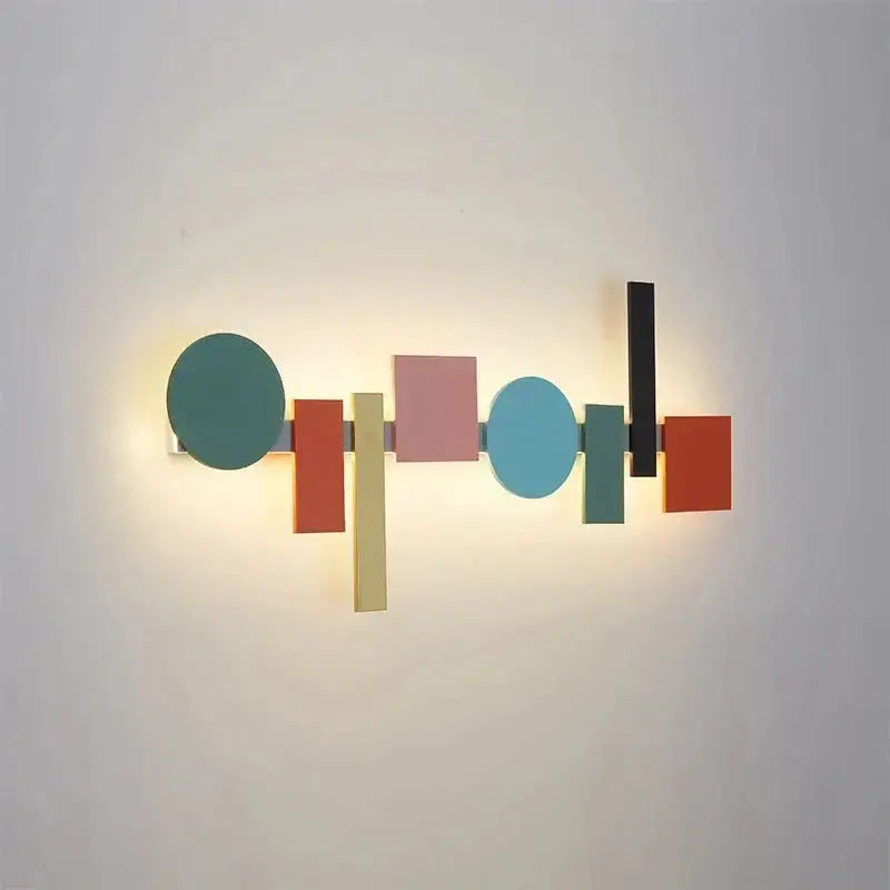 Modern Colorful Led Wall Lamp | Art Decor Lighting for Living Room Commercial - Sconces
