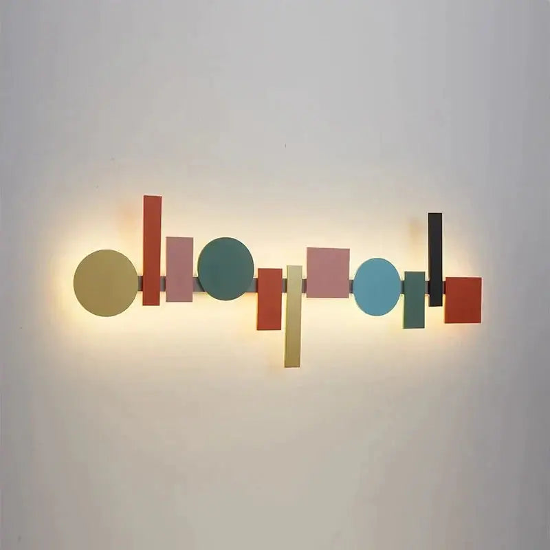 Modern Colorful Led Wall Lamp | Art Decor Lighting for Living Room Commercial - Sconces