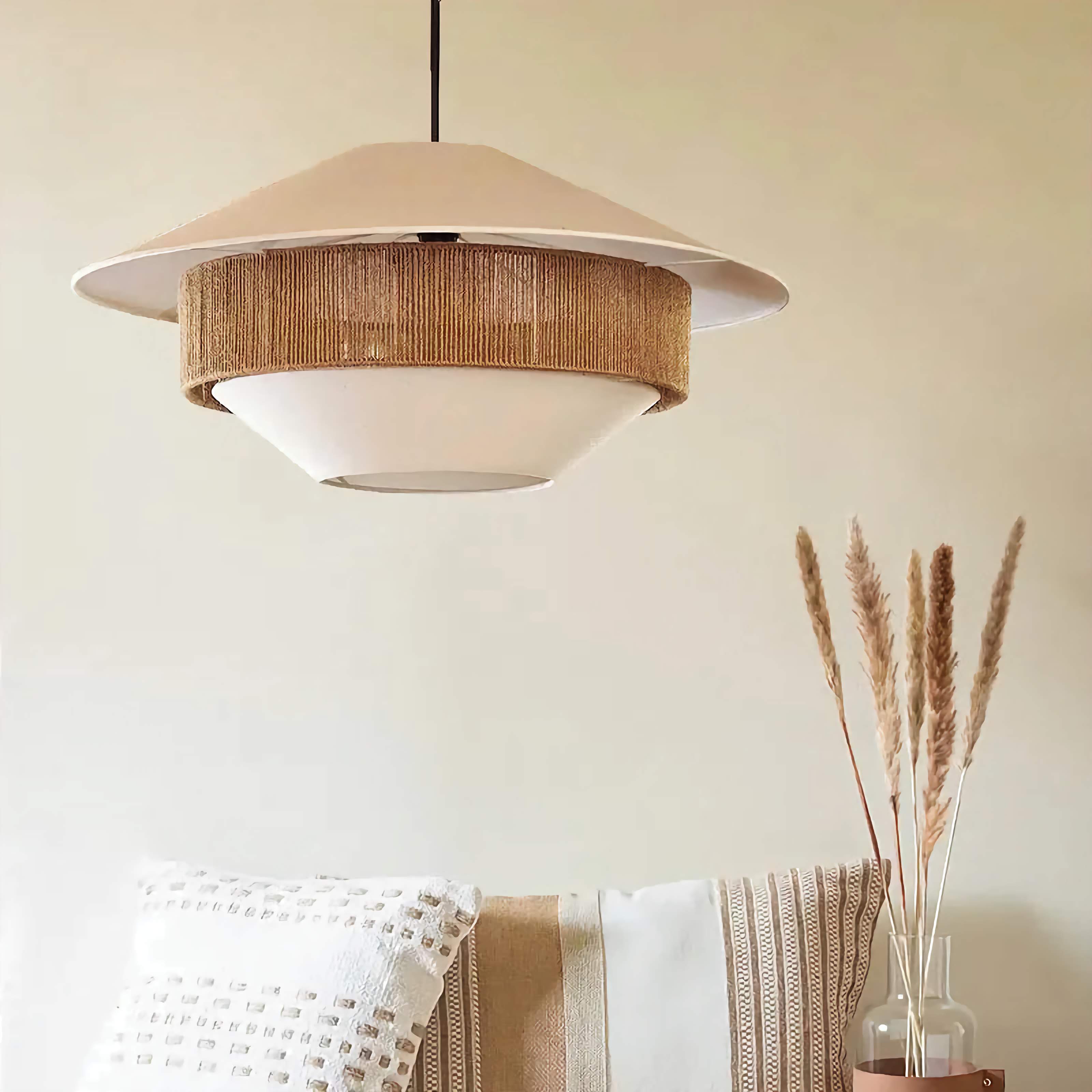 Artisanal Wicker Pendant Light | Luxury Hand-knitted Lamps | Lighting for Living Room and Bedrooms