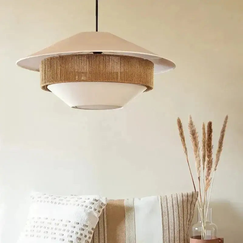 Artisanal Wicker Pendant Light | Luxury Hand-knitted Lamps | Lighting for Living Room and Bedrooms - Lamps