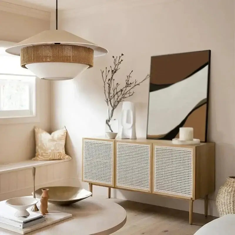 Artisanal Wicker Pendant Light | Luxury Hand-knitted Lamps | Lighting for Living Room and Bedrooms - Lamps