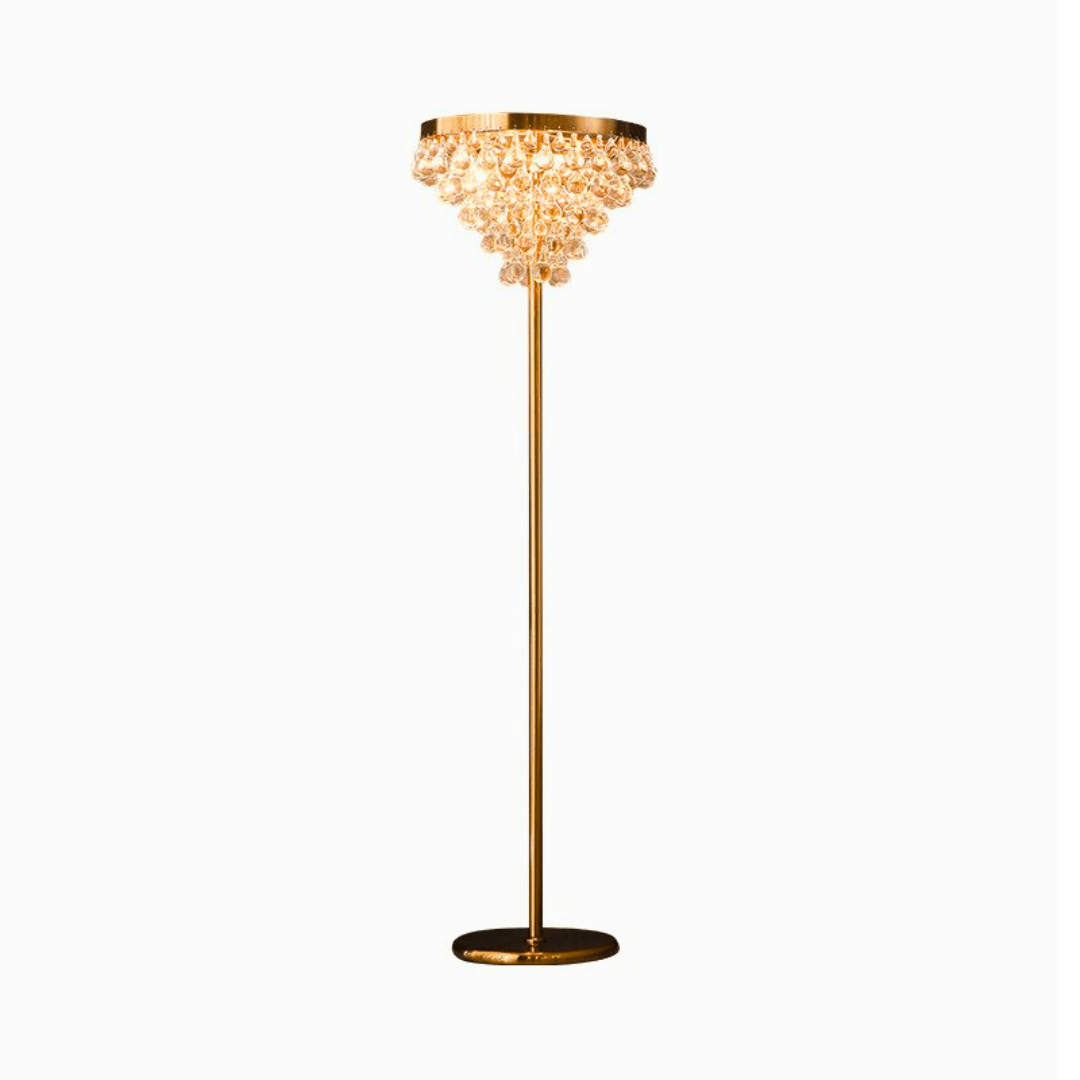 Luxury Floor Lamp | Crystal 4-lights | Gold for Living Room | Casalola - Lamps