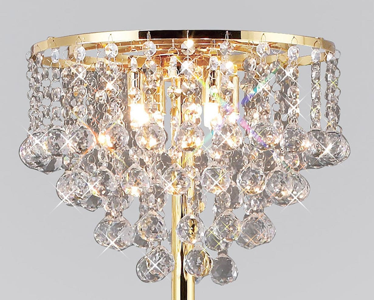 Luxury Floor Lamp | Crystal 4-lights | Gold for Living Room | Casalola - Lamps