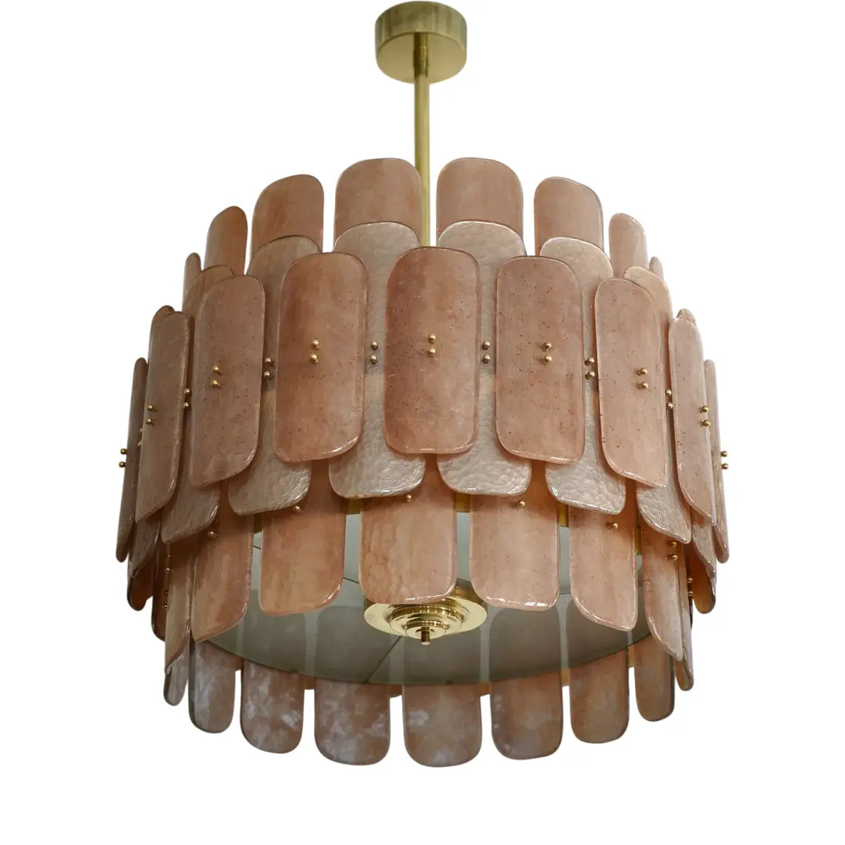 Vertical Glass & Brass Staircase Chandelier for Two-story Foyer | Long Drop Art Deco Entryway Casalolalights Luxury