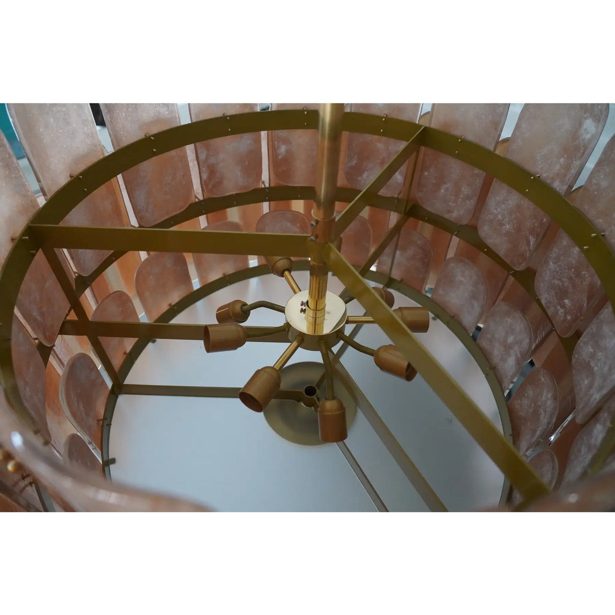 Vertical Glass & Brass Staircase Chandelier for Two-story Foyer | Long Drop Art Deco Entryway Casalolalights Luxury