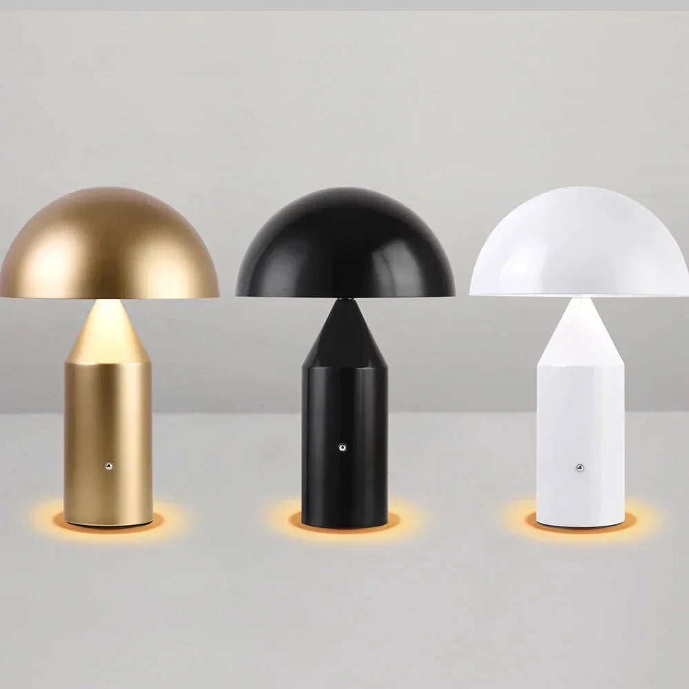 Atollo Mushroom Table Lamp Bedside Modern Lighting for Contemporary Interior Homes