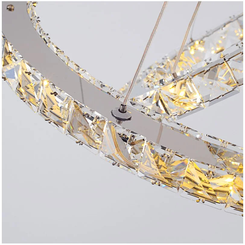 Luxury 2-rings Crystal Chandelier | Modern Light | Ceiling Lamp for Living Room