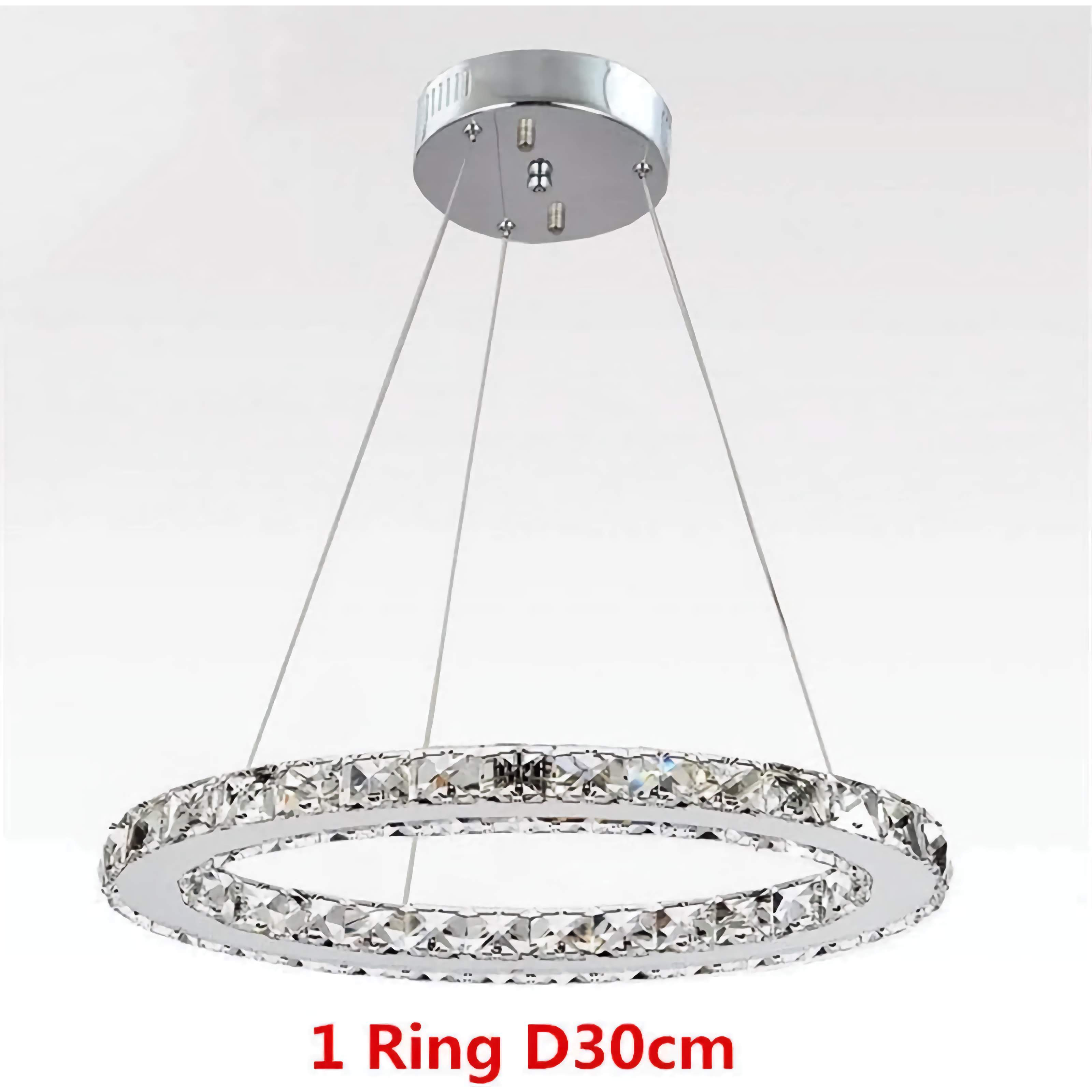 Luxury Chandelier | Crystal Light | Silver K9 12 Ring Ceiling Fixture