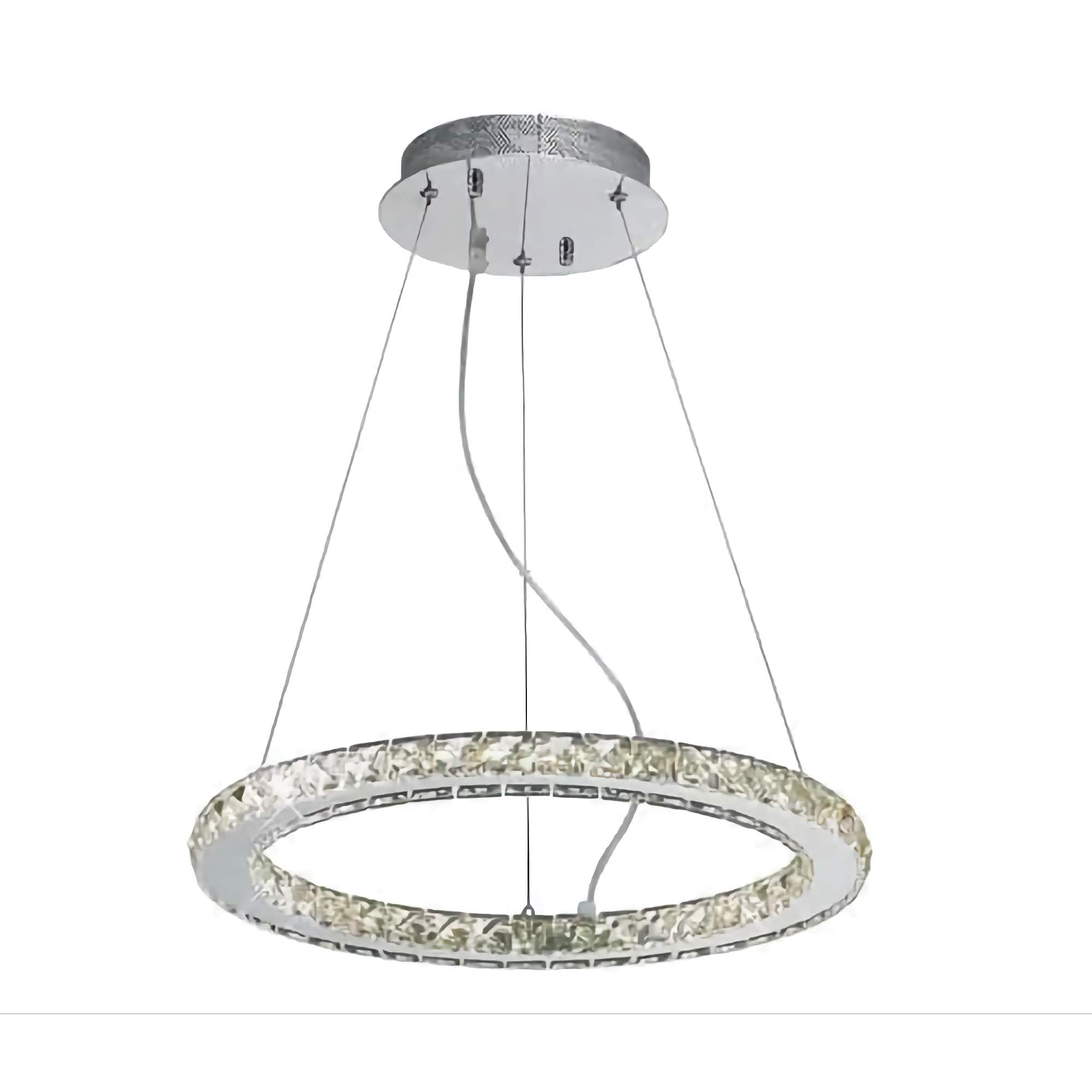 Luxury Chandelier | Crystal Light | Silver K9 12 Ring Ceiling Fixture
