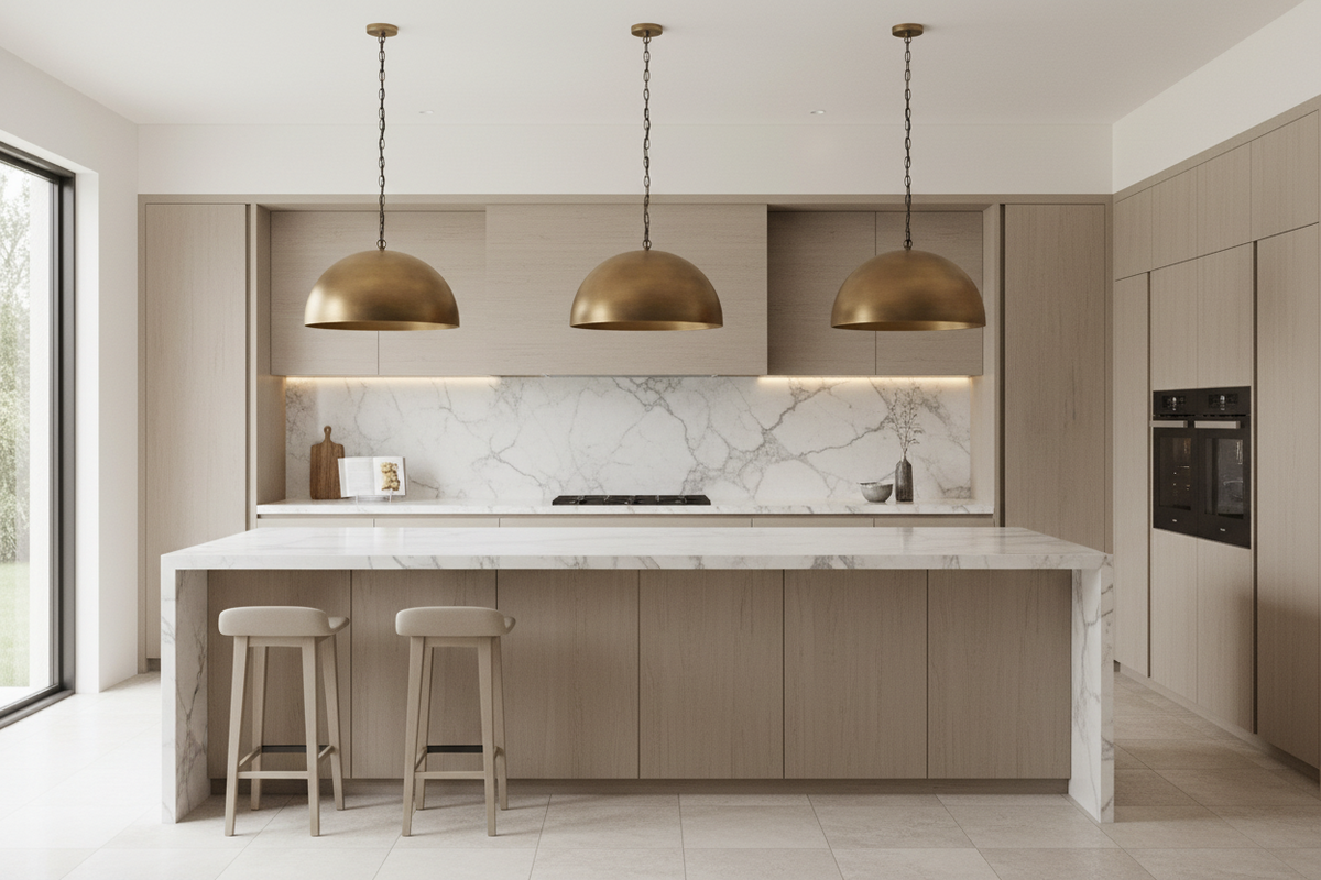 Stainless Steel Dome Pendant Light for Kitchen Island | Black Bronze or Gold 5 Sizes 11.8 to 19.7 Inch Casalola Lights