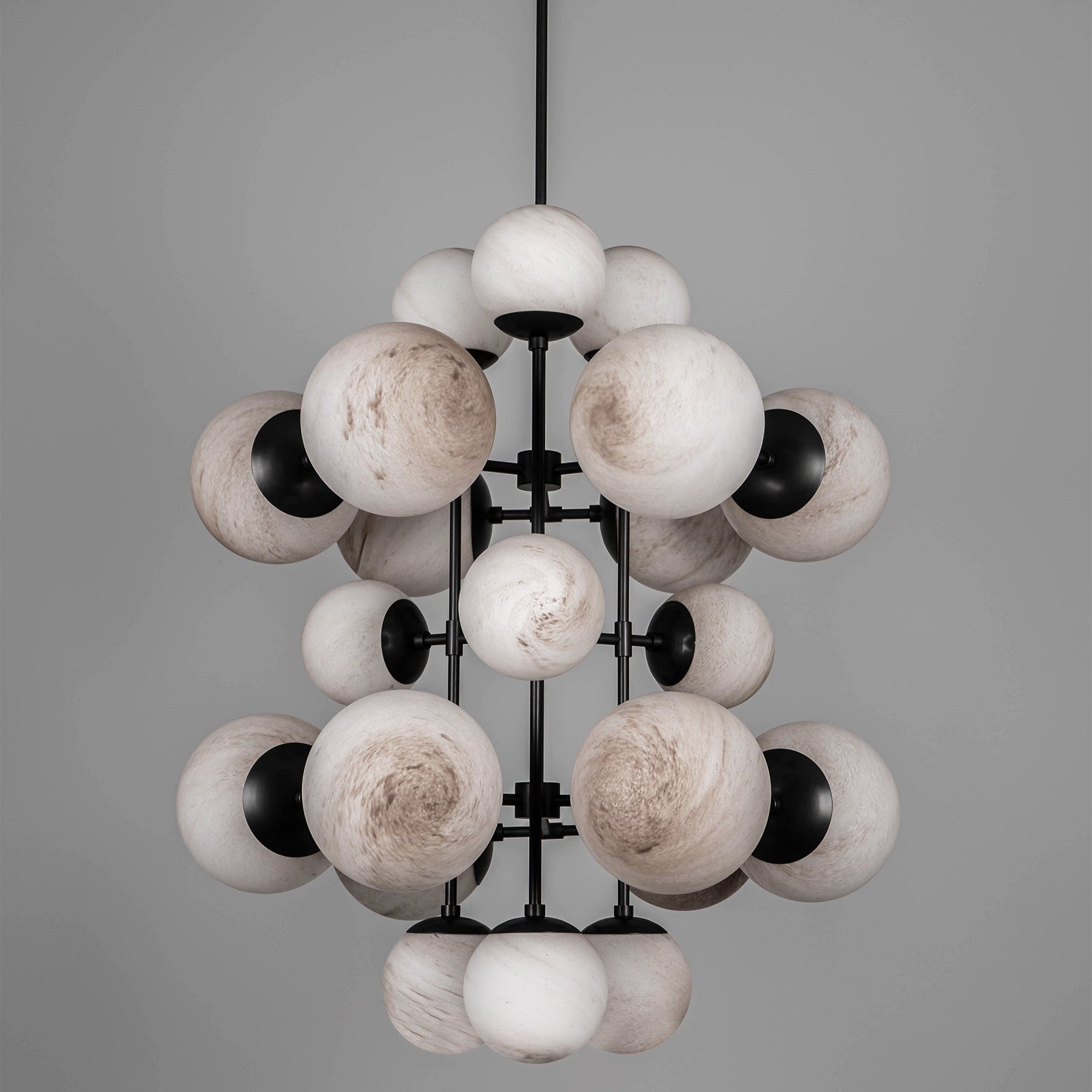 Cluster Chandelier 44’’ Marbled Glass Sphere – Modern Dining Room Ligh Casalolalights Luxury Lamps for Interior