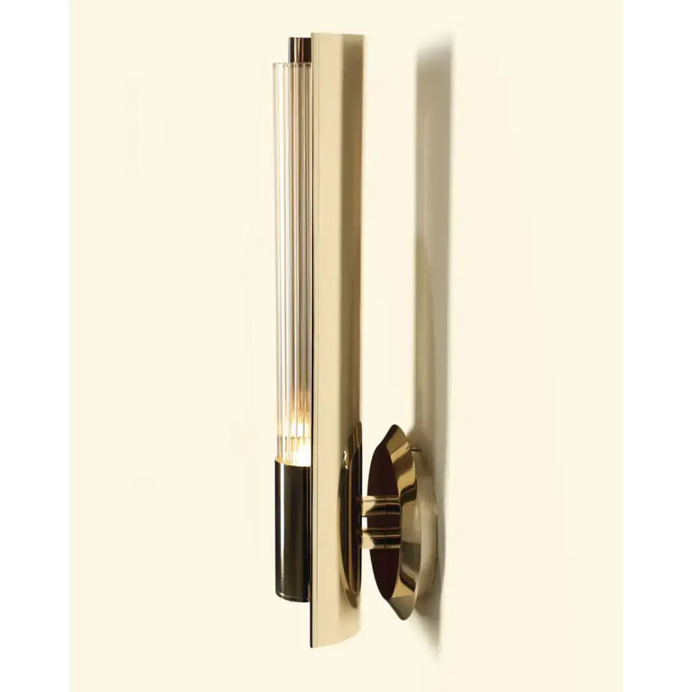 Baccara Crystal Wall Sconce – Polished Brass for Hallway & Bedroom - Sconces