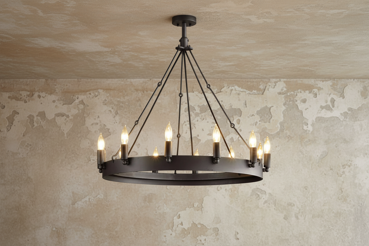 Camino Dining Room Chandelier Iron – Candle Ring Led Pendant Light Casalolalights Luxury Lamps for Interior Designers