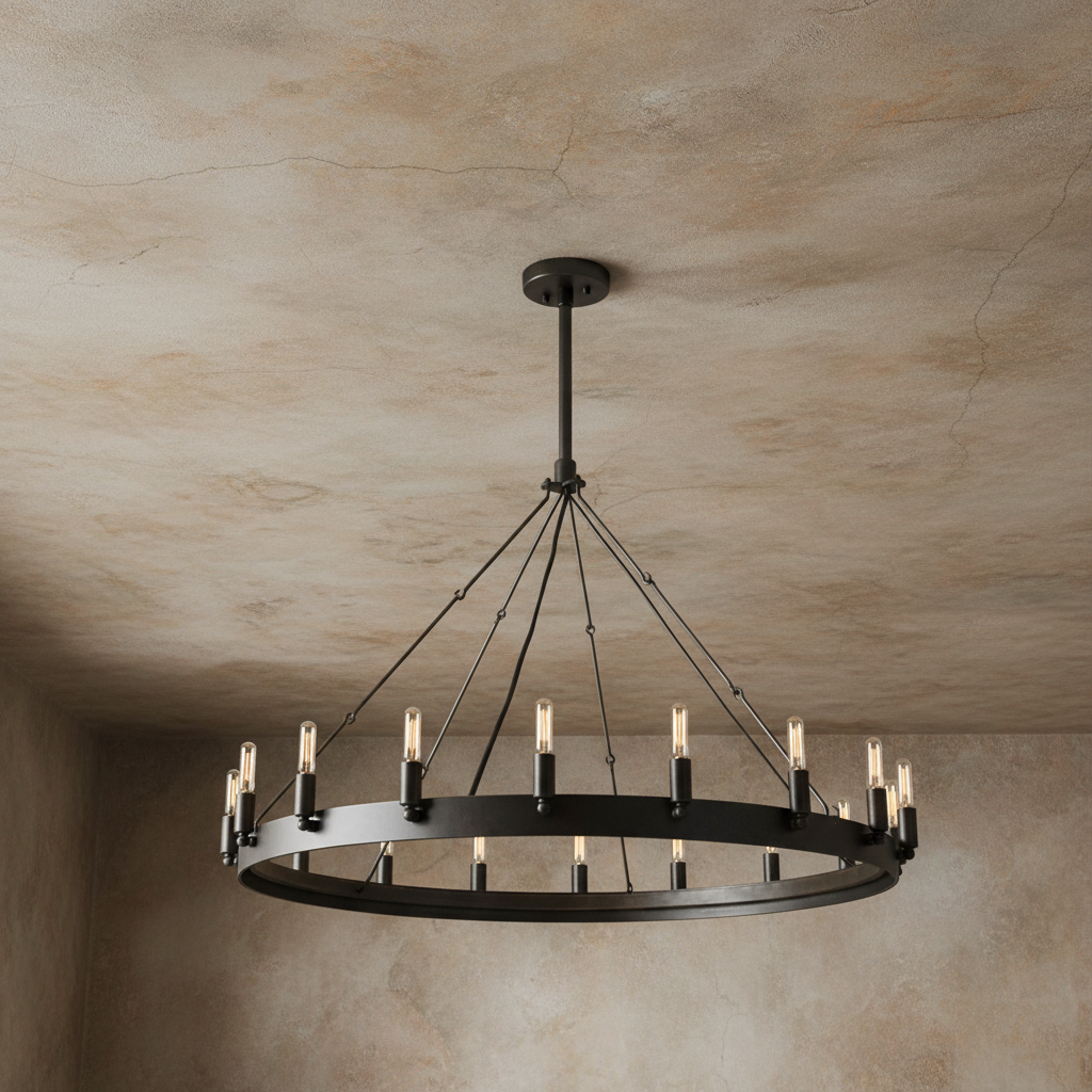 Camino Dining Room Chandelier Iron – Candle Ring Led Pendant Light Casalolalights Luxury Lamps for Interior Designers
