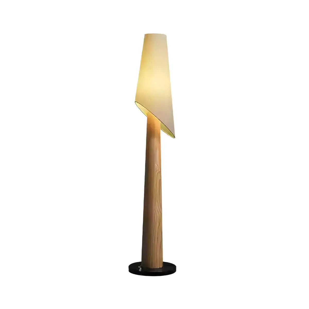 Black Ash Floor Lamp Linen Shade | Slim 30cm Profile 175cm Tall Sofa or Reading Chair Dimmable Option Casalola Lights