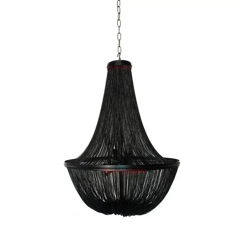 Black Beaded Chandelier | Ceiling Lamps for Dining Room Stairs - Chandeliers