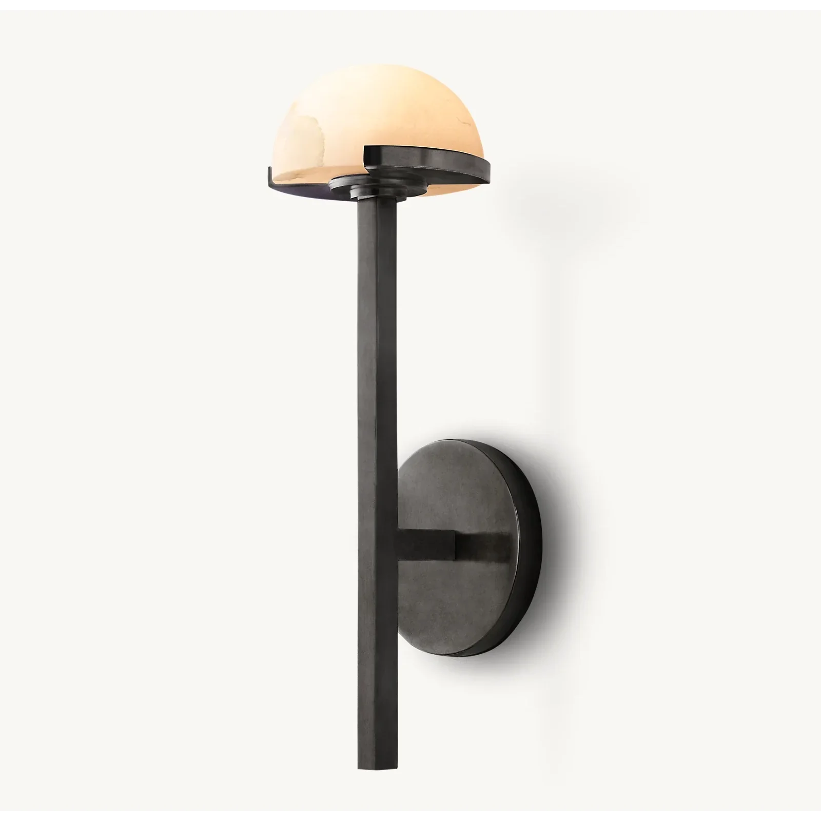 Brass and Alabaster Wall Sconce – Modern Light for Bedroom or Hallway
