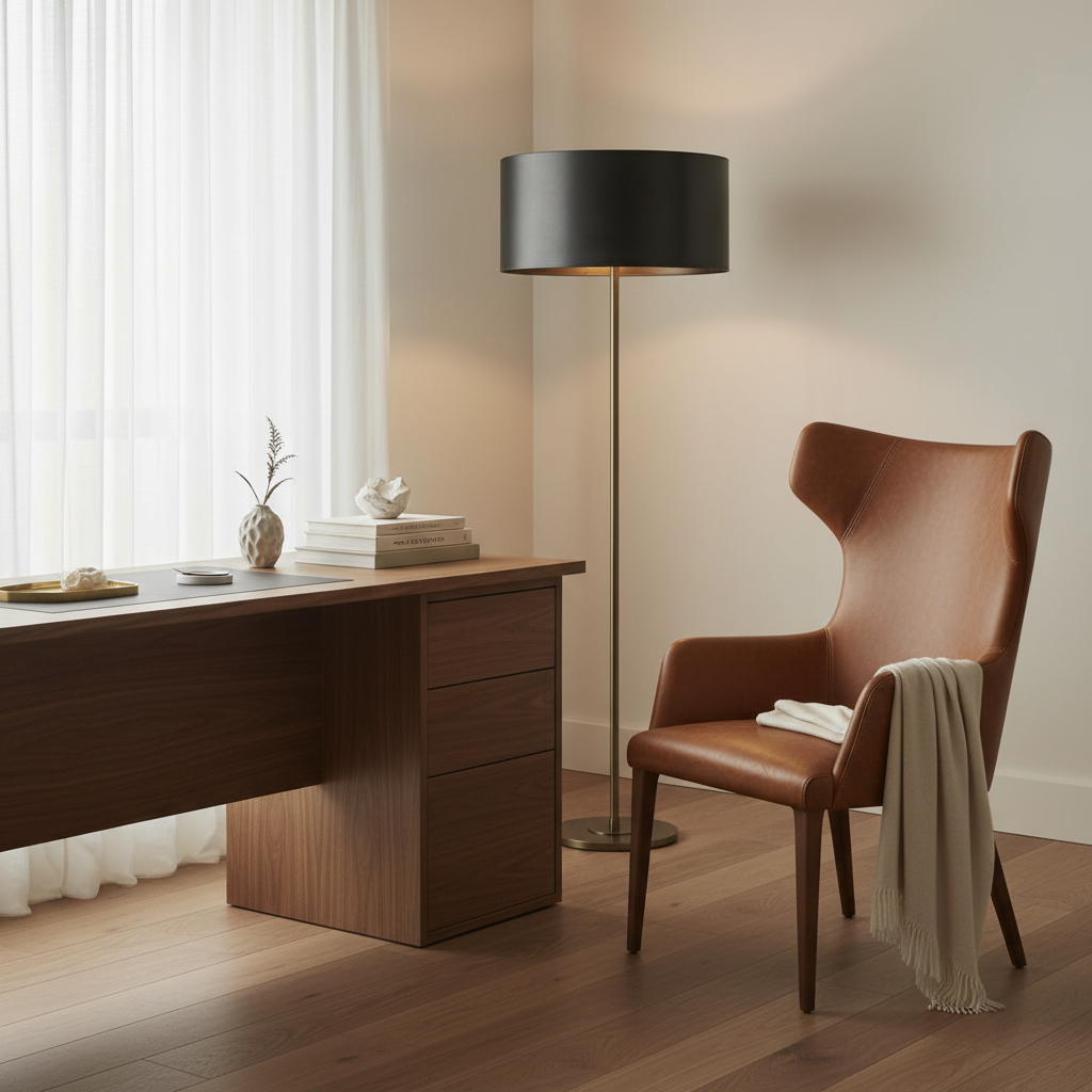 Black & Brushed Brass Drum Floor Lamp – Dimmable Luxury Lighting Inspired By belgian design Casalolalights Luxury Lamps