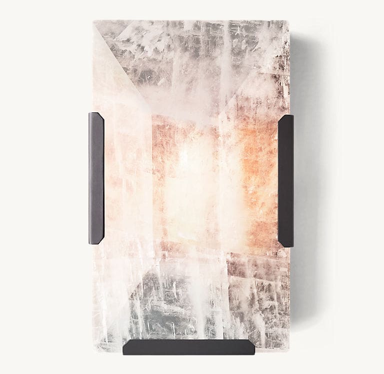 Calcite Wall Lamps for Living Room - Black Finish - Luxury Decor - Sconces