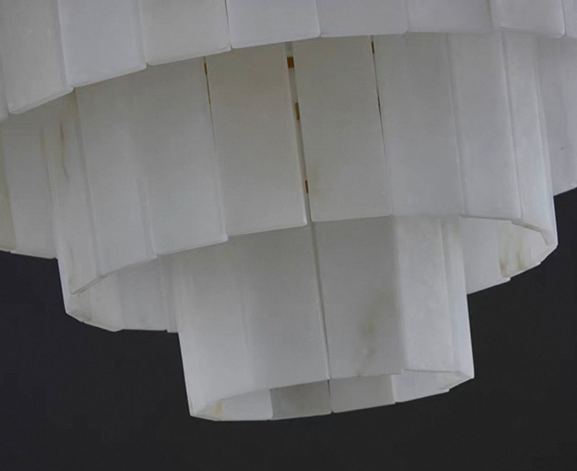 Black Alabaster Tiered Chandelier – Natural Stone Round Pendant Light Casalolalights Luxury Lamps for Interior Designers