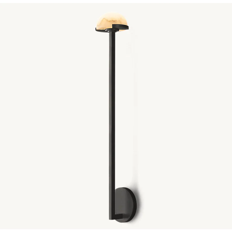 Luxury Brass and Alabaster Wall Sconces – Modern Lamp for Bedroom or Hallway