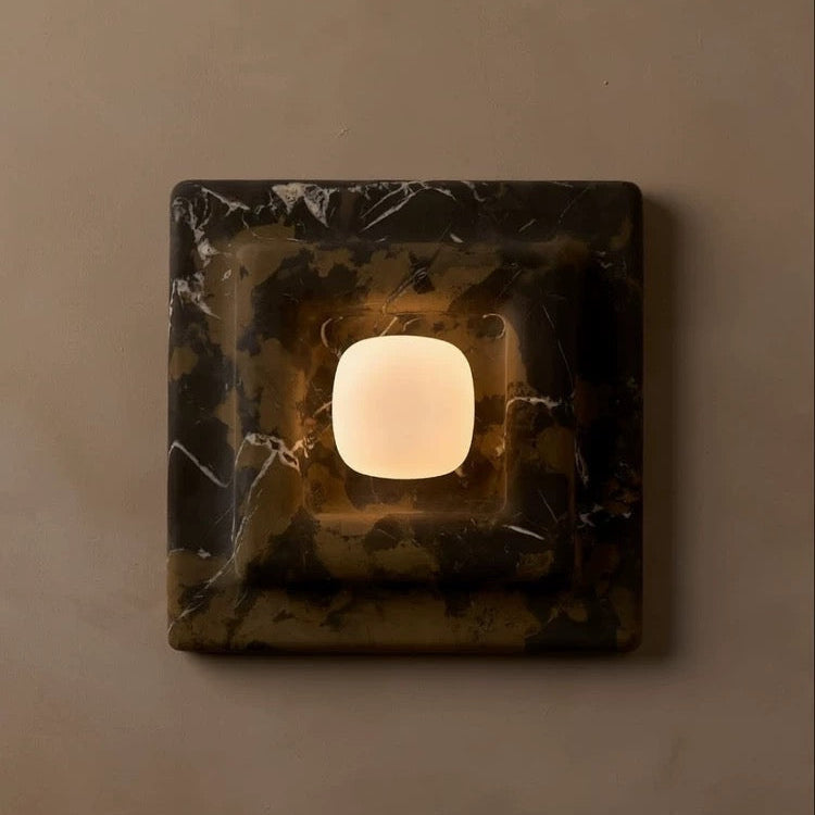 Marble Square Wall Sconce – Casalola Layered Stone Light for Bedroom & Hallway Casalolalights Luxury Lamps Interior