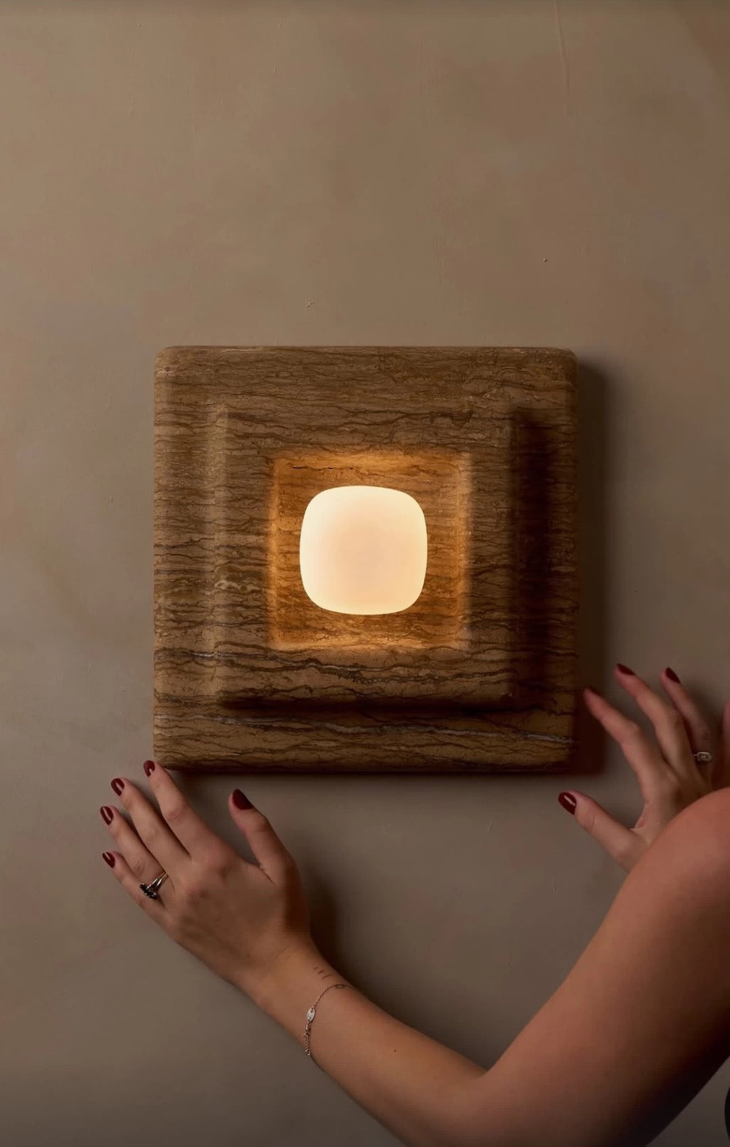 Marble Square Wall Sconce – Casalola Layered Stone Light for Bedroom & Hallway Casalolalights Luxury Lamps Interior