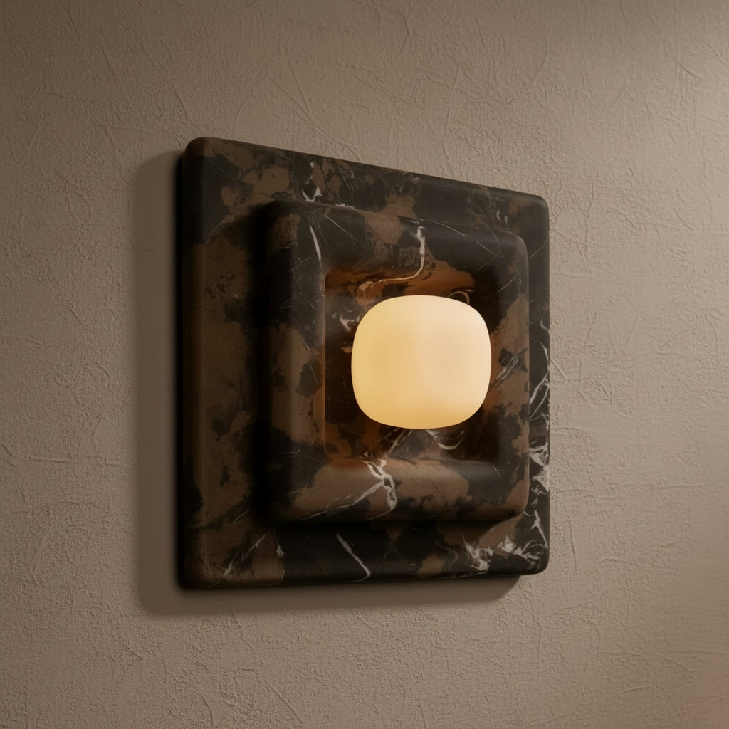 Marble Square Wall Sconce – Casalola Layered Stone Light for Bedroom & Hallway Casalolalights Luxury Lamps Interior