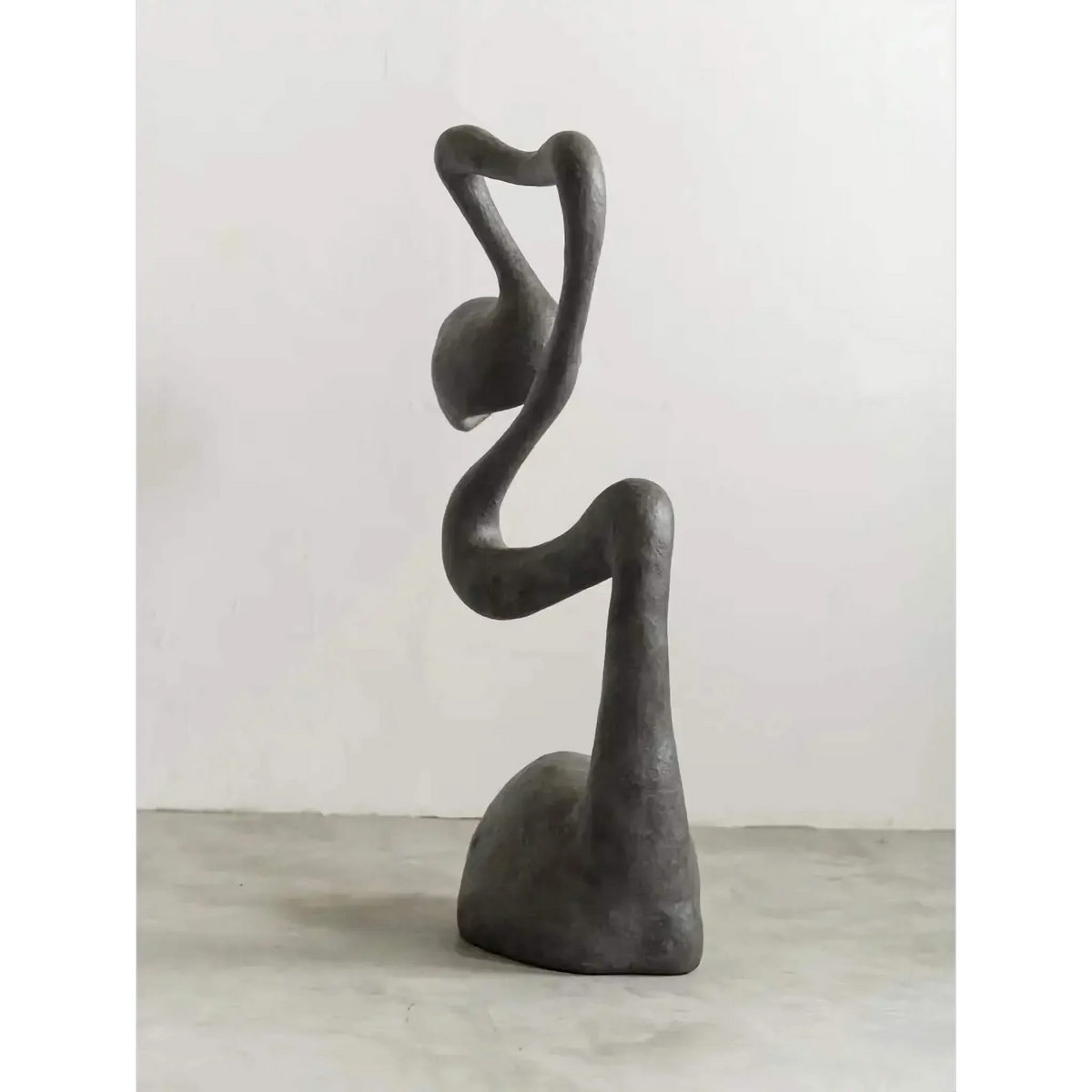 Black Resin Sculpture Floor Lamp | 182cm Tall Wide 95cm Form Downlight Dimmable Option Wabi Sabi Casalola Lights Luxury