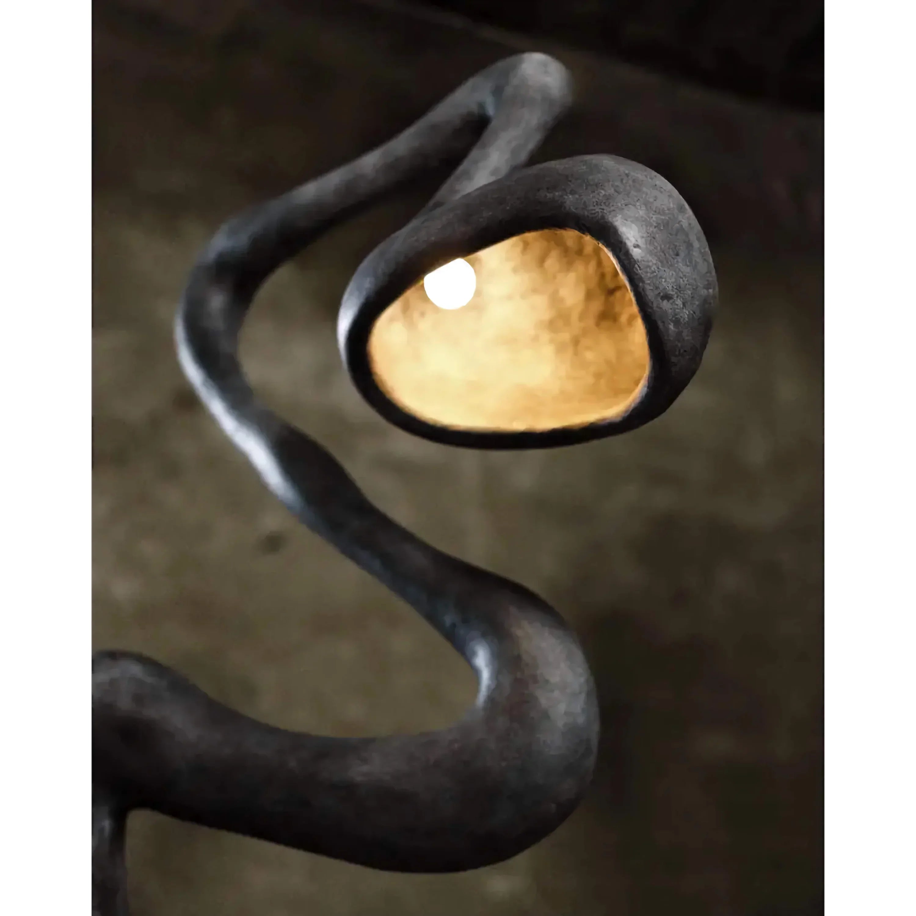 Living Room Wabi Sabi Sculptural Floor Lamp in Charcoal Textured Resin – Organic Modern Statement Lighting