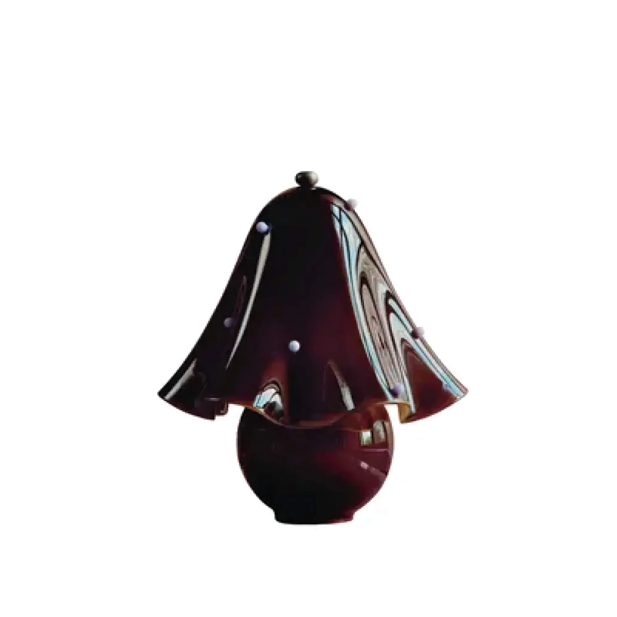 Murano Style Glass Mushroom Table Lamp for Living Room | Hand Blown Red Green or White Modern Unique Casalola Lights
