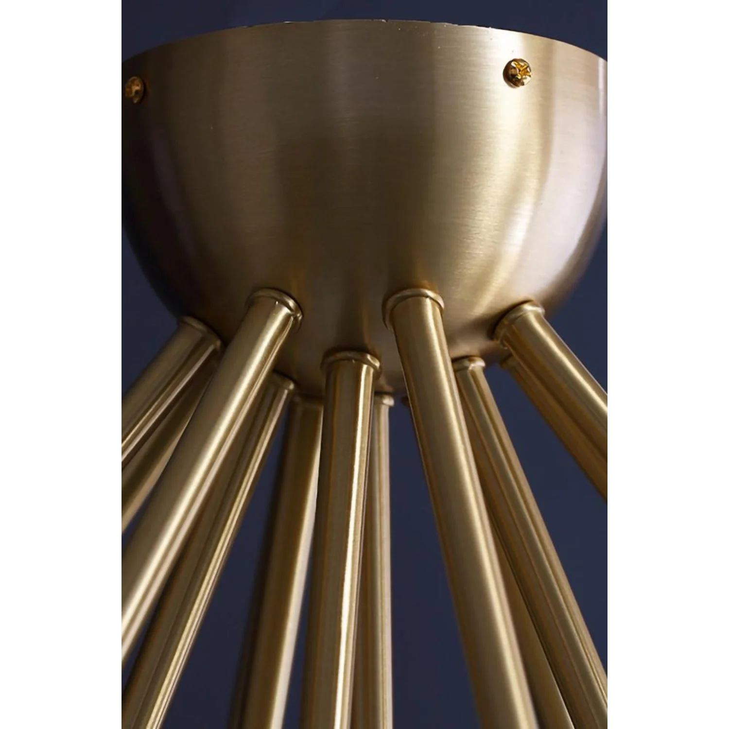 Crystal Globe Semi Flush Chandelier | Patinated Brass Modern Ceiling Light for Dining Room Statement Fixture