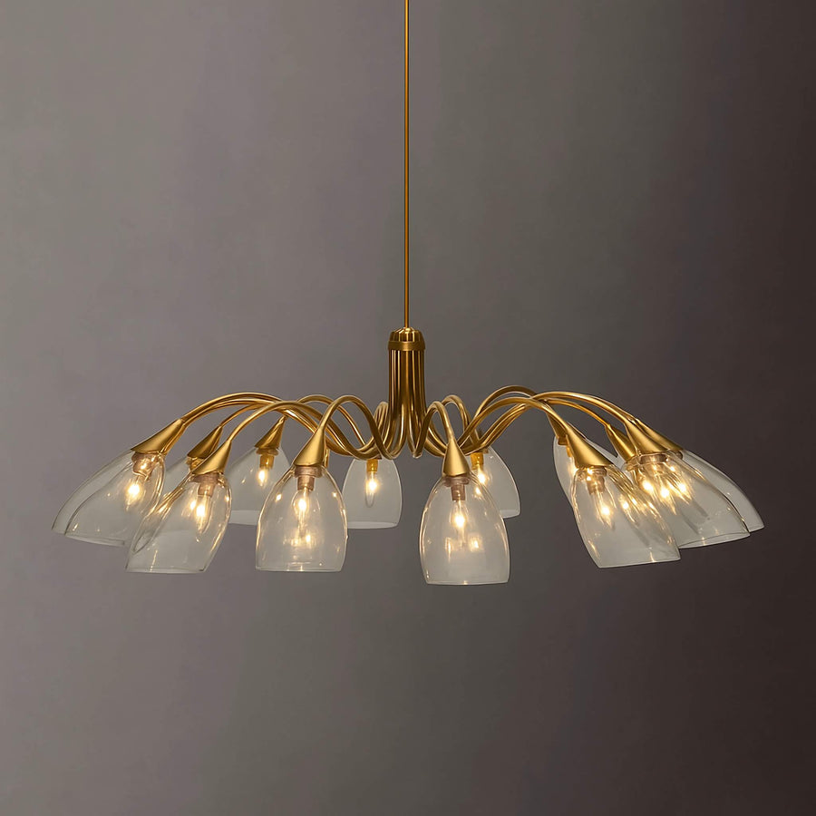 Brass Branch Chandelier