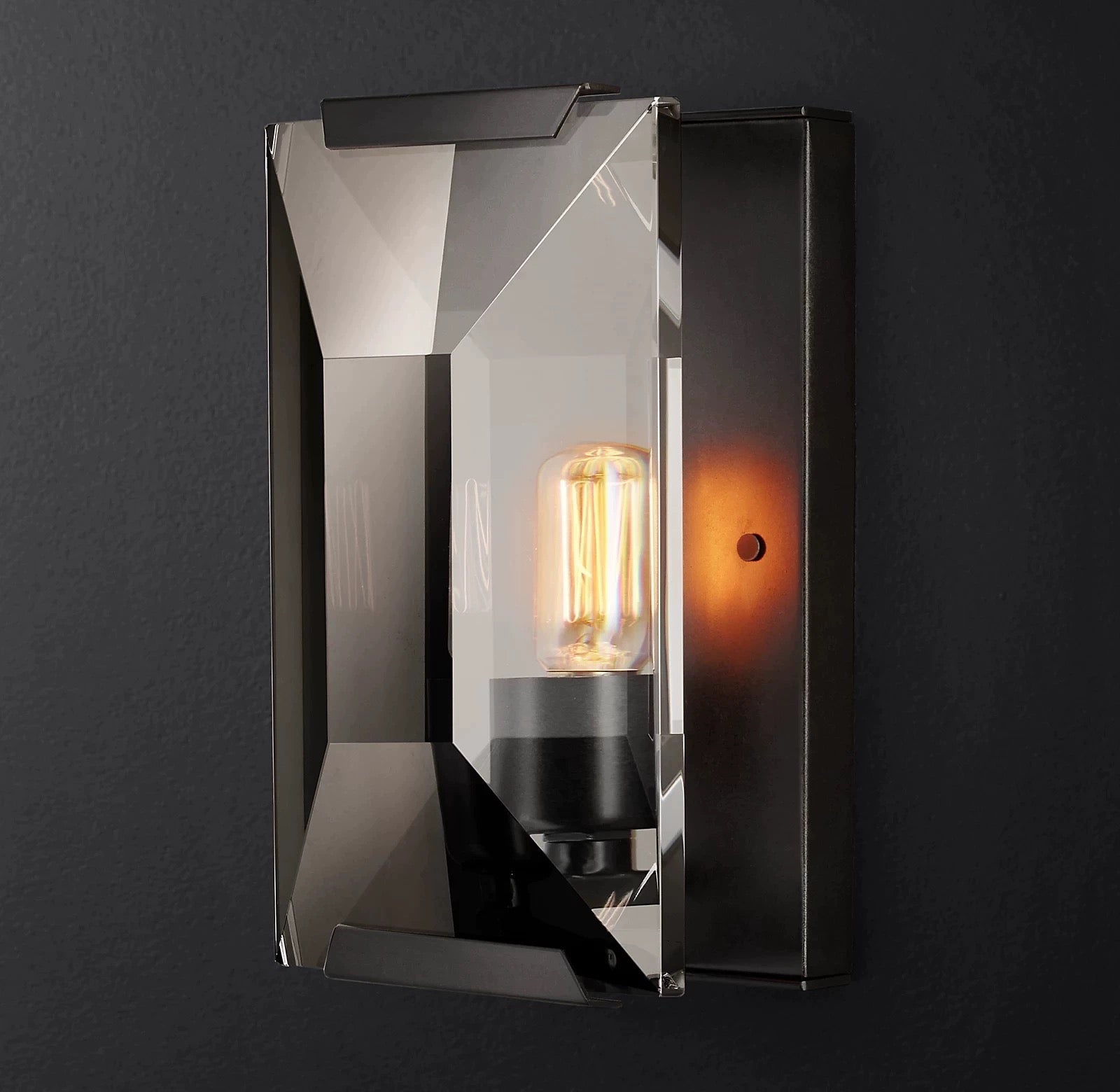 Modern Crystal Wall Sconce with Copper Frame for Hallways & Bathrooms Casalolalights Luxury Lamps Interior Designers