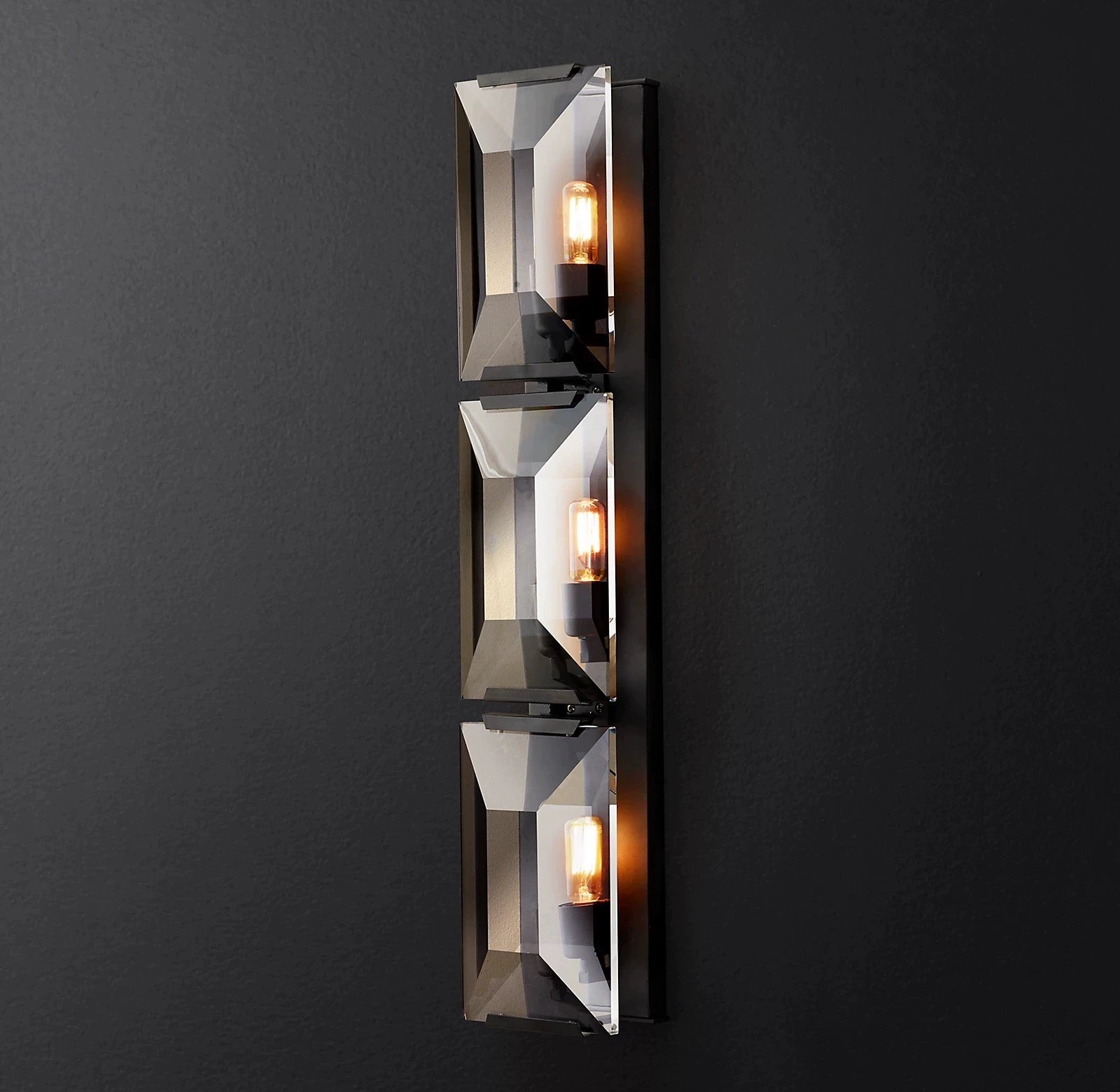 Modern Crystal Wall Sconce with Copper Frame for Hallways & Bathrooms Casalolalights Luxury Lamps Interior Designers